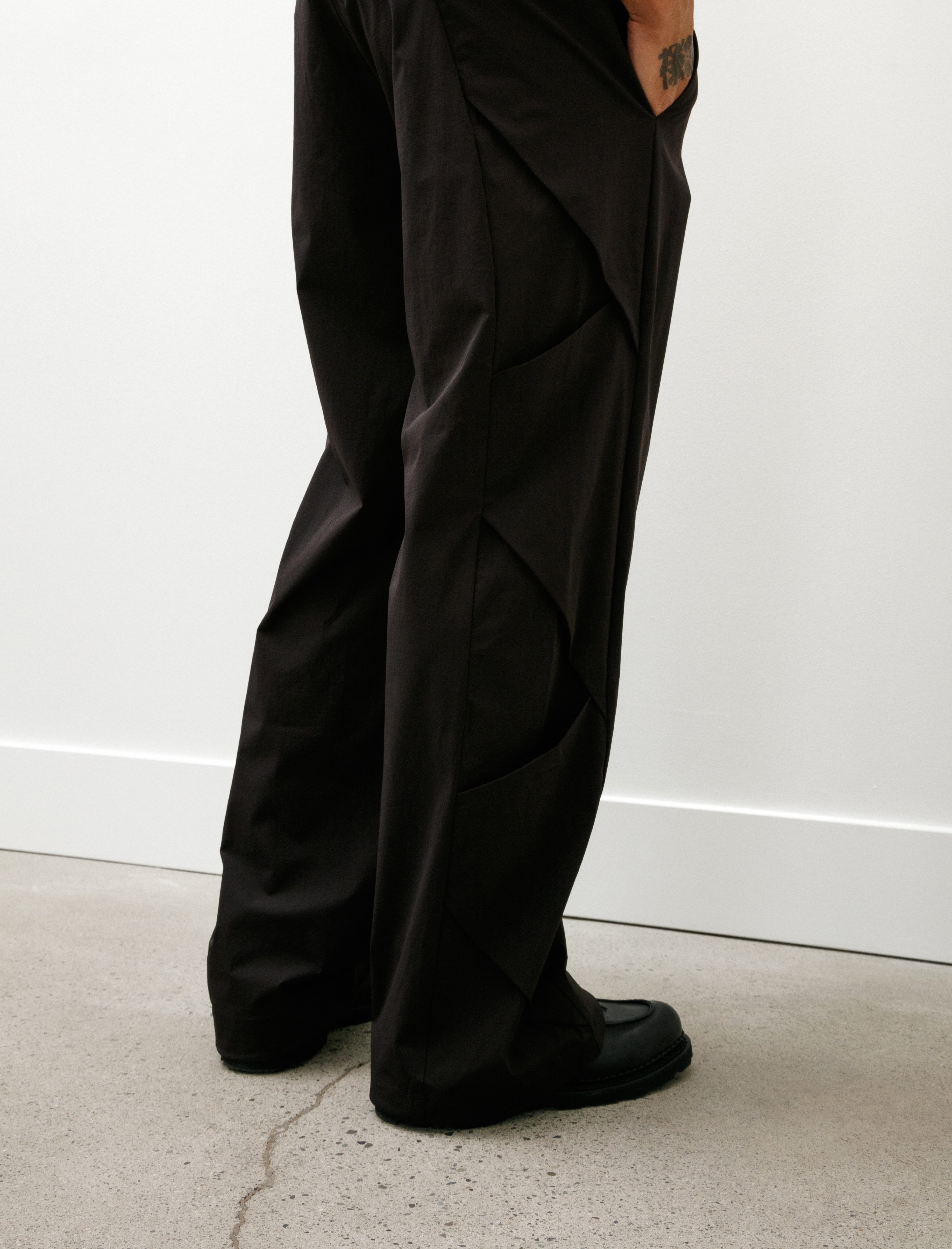 Colin Meredith Braided Trouser Black Bean
