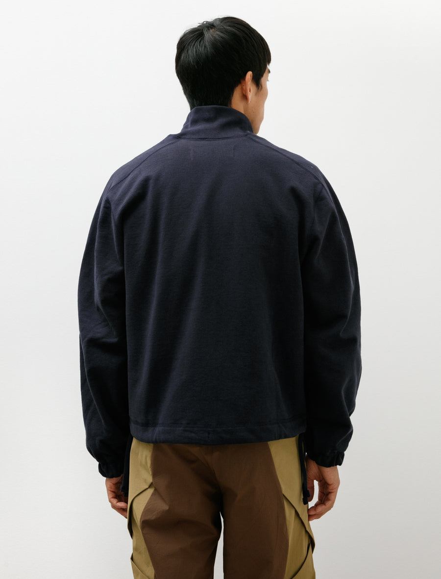 Knot Zip Sweater Navy - Image 2