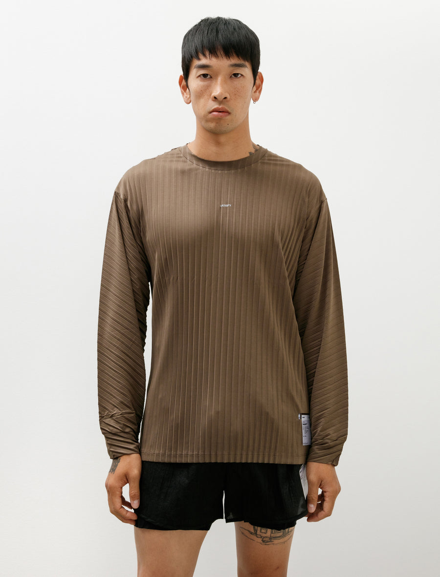 Auralite Pleated Long Tee Olive - Image 1