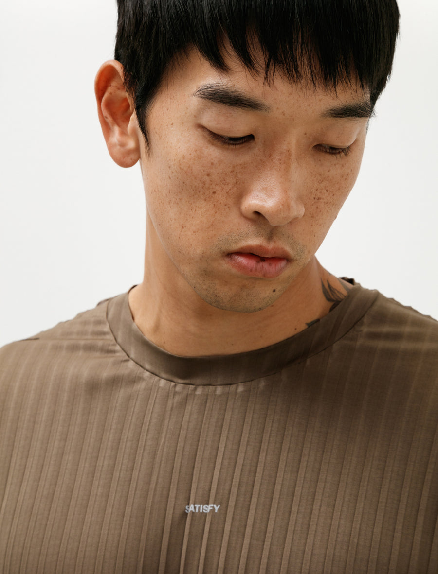 Auralite Pleated Long Tee Olive - Image 4