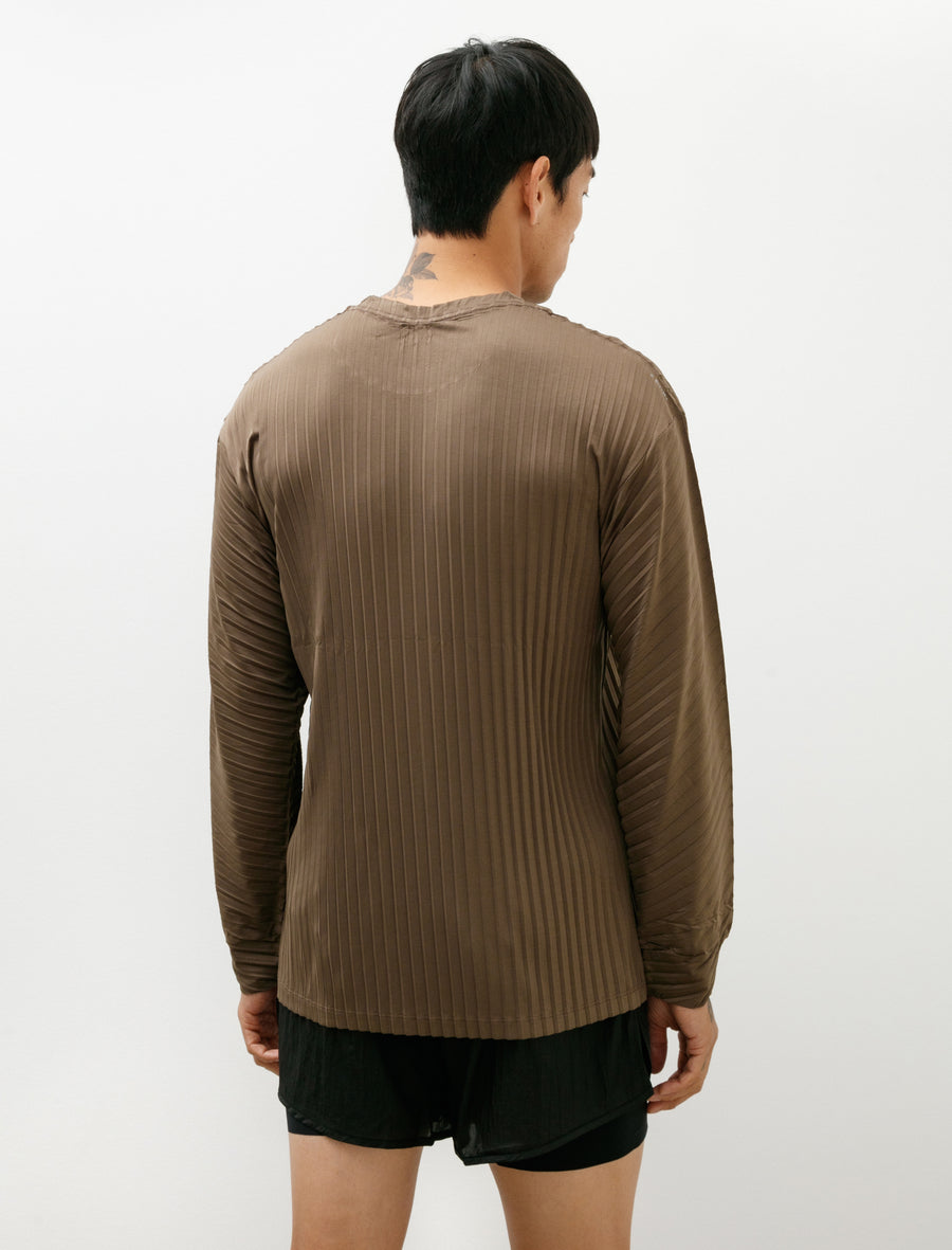 Auralite Pleated Long Tee Olive - Image 2
