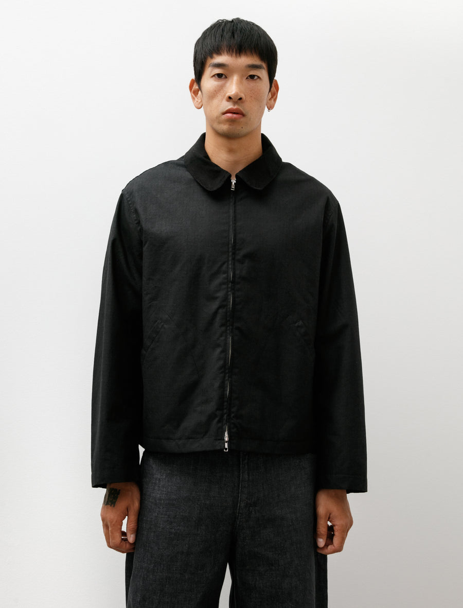 Site Jacket Black Waxed Organic Cotton Ripstop - Image 1