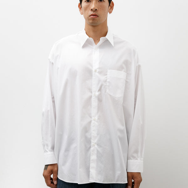 Graphpaper Broad L/S Oversized Regular Collar Shirt White – Neighbour