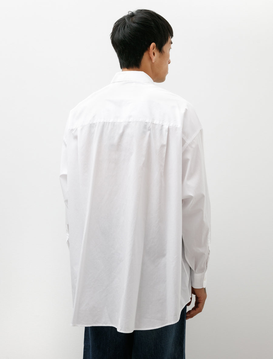 Broad L/S Oversized Regular Collar Shirt White - Image 2