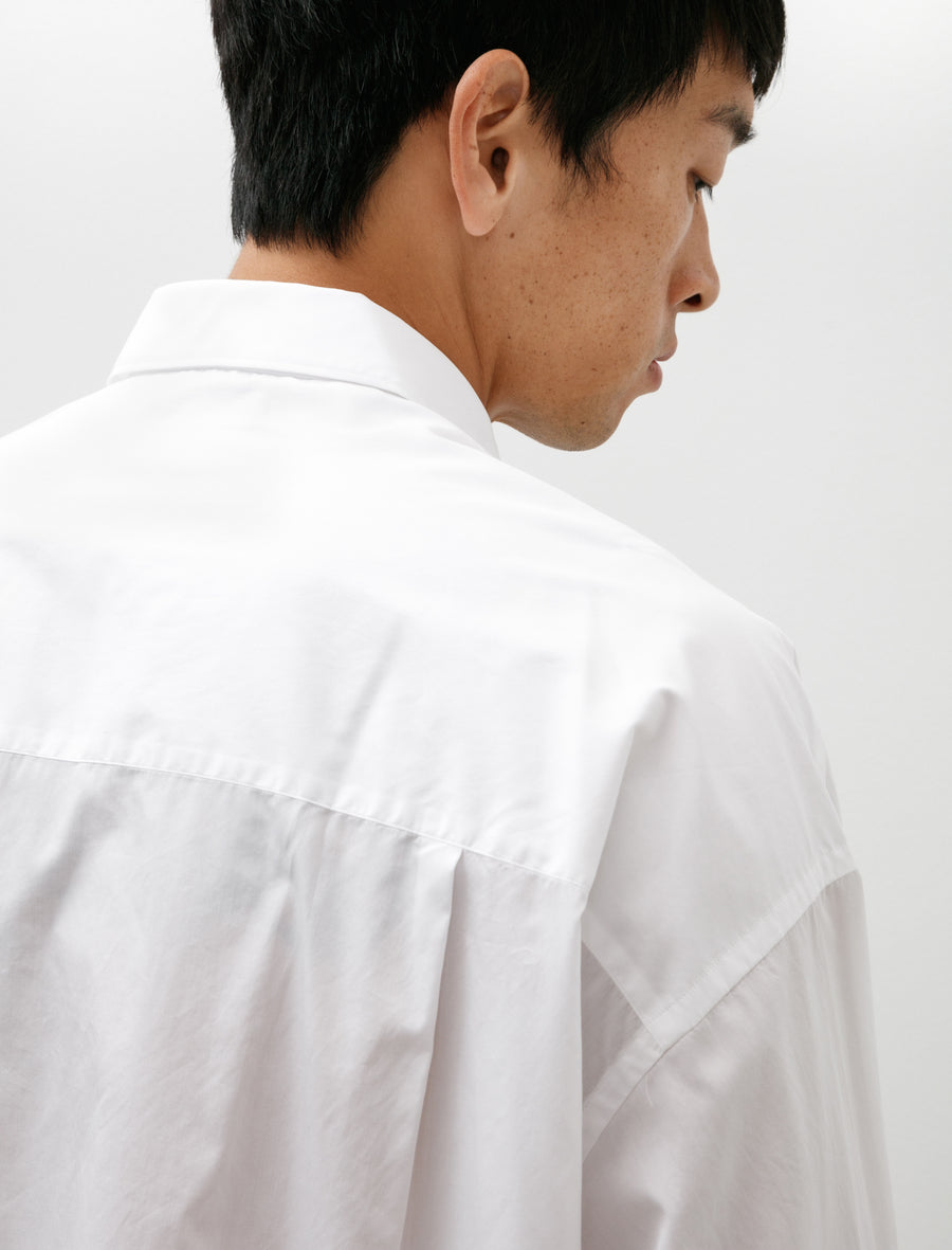 Broad L/S Oversized Regular Collar Shirt White - Image 5