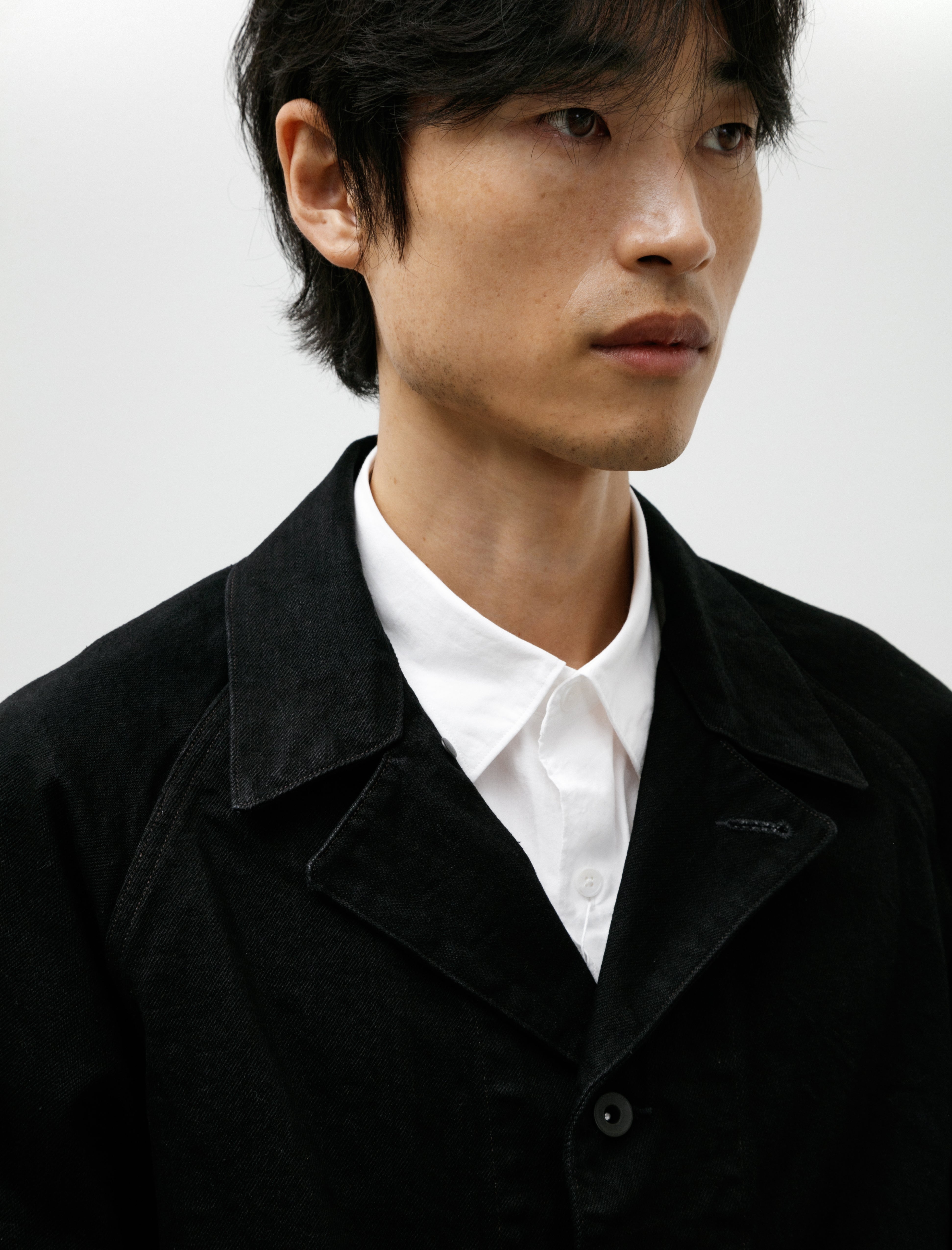 【COMOLI】Black Denim B.D.U Jacket Comoli Black Denim Work Jacket – Neighbour