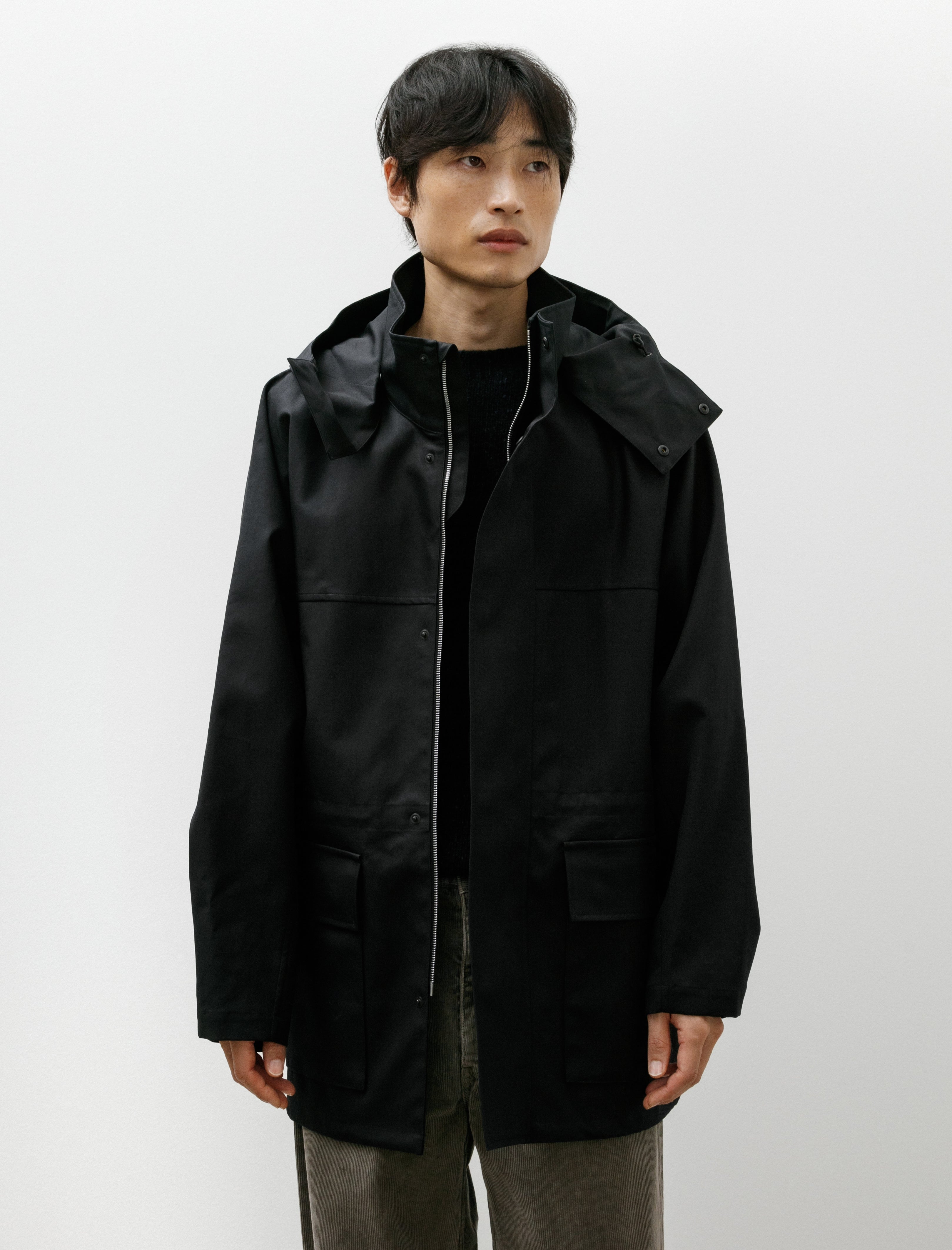 Auralee High Density Bonded Cotton Gabardine Blouson Dark Navy