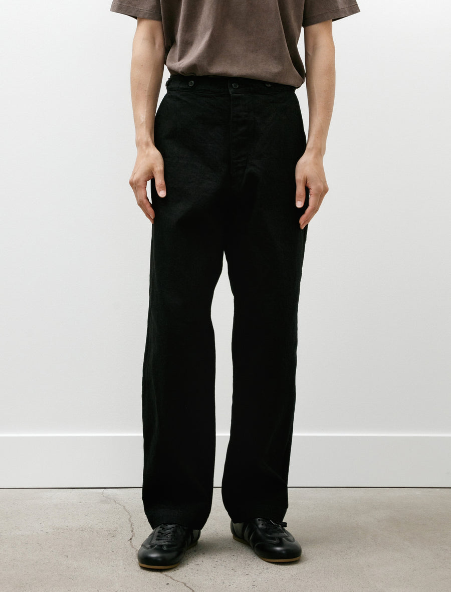 【COMOLI】 BLACK DENIM OVER PANTS Comoli Black Denim Over Pants – Neighbour