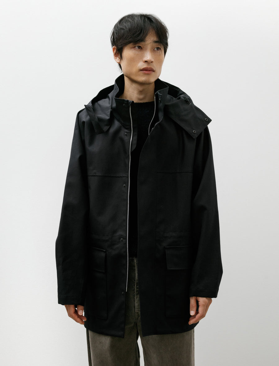 High Density Bonded Cotton Gabardine Blouson Dark Navy - Image 4