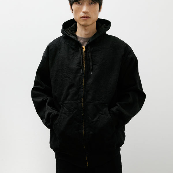 【COMOLI】Black Denim B.D.U Jacket Comoli Black Denim Zip Parka – Neighbour