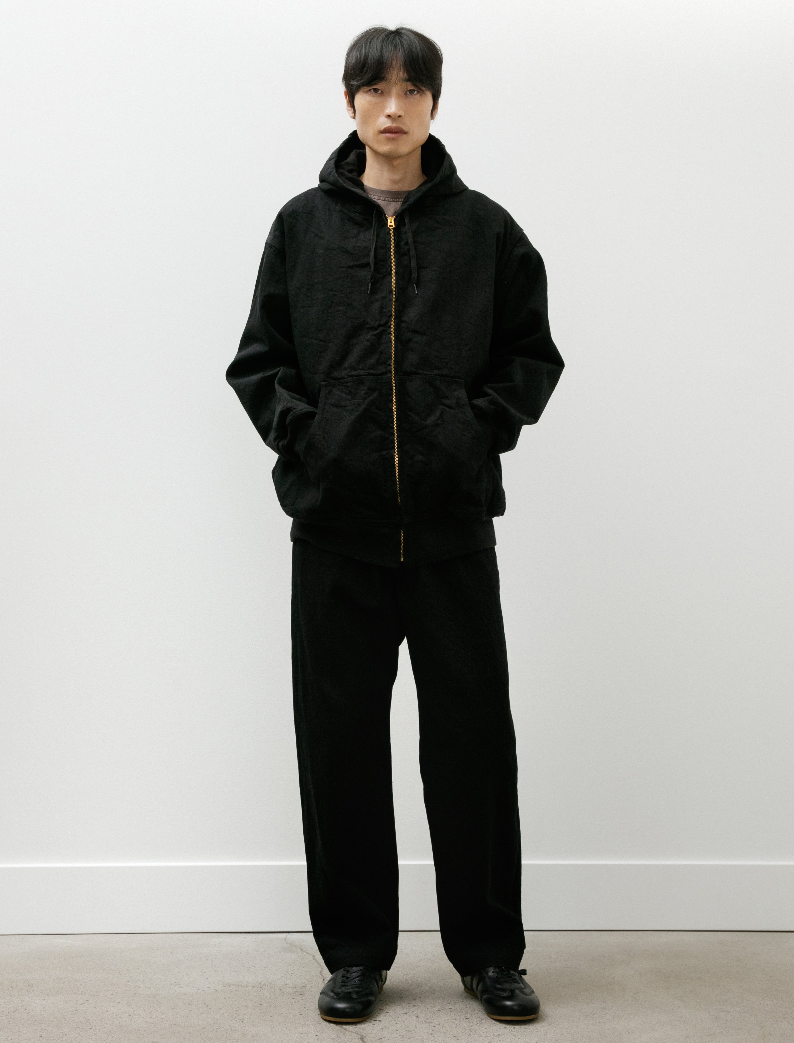 【COMOLI】 BLACK DENIM OVER PANTS Comoli Black Denim Over Pants – Neighbour