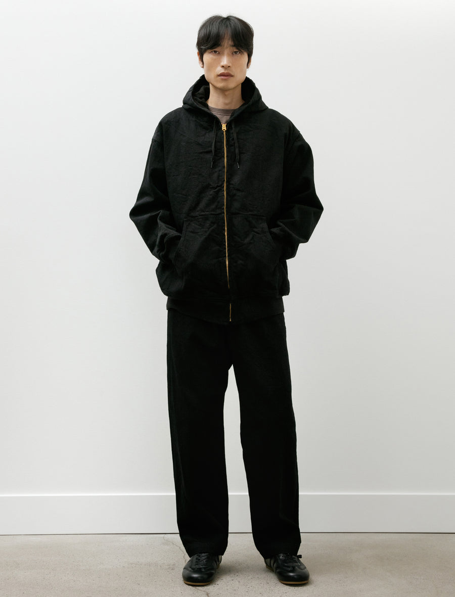 【COMOLI】 BLACK DENIM OVER PANTS Comoli Black Denim Over Pants – Neighbour