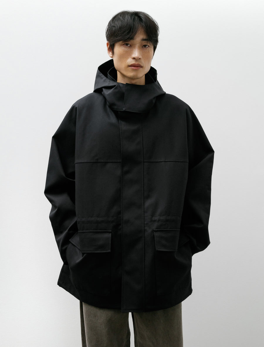 High Density Bonded Cotton Gabardine Blouson Dark Navy - Image 1