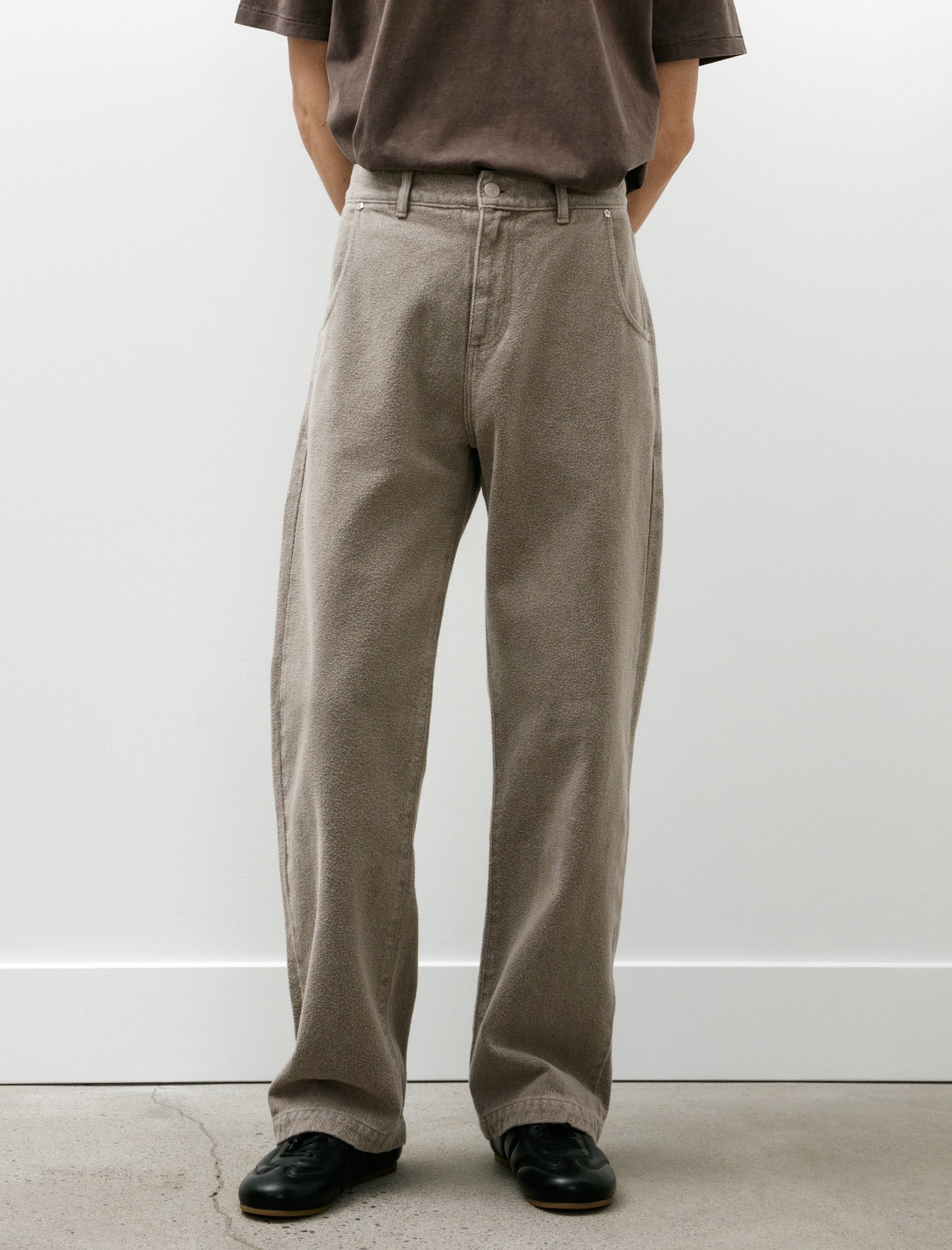 mfpen Straight Cut Jeans Brushed Mudstone