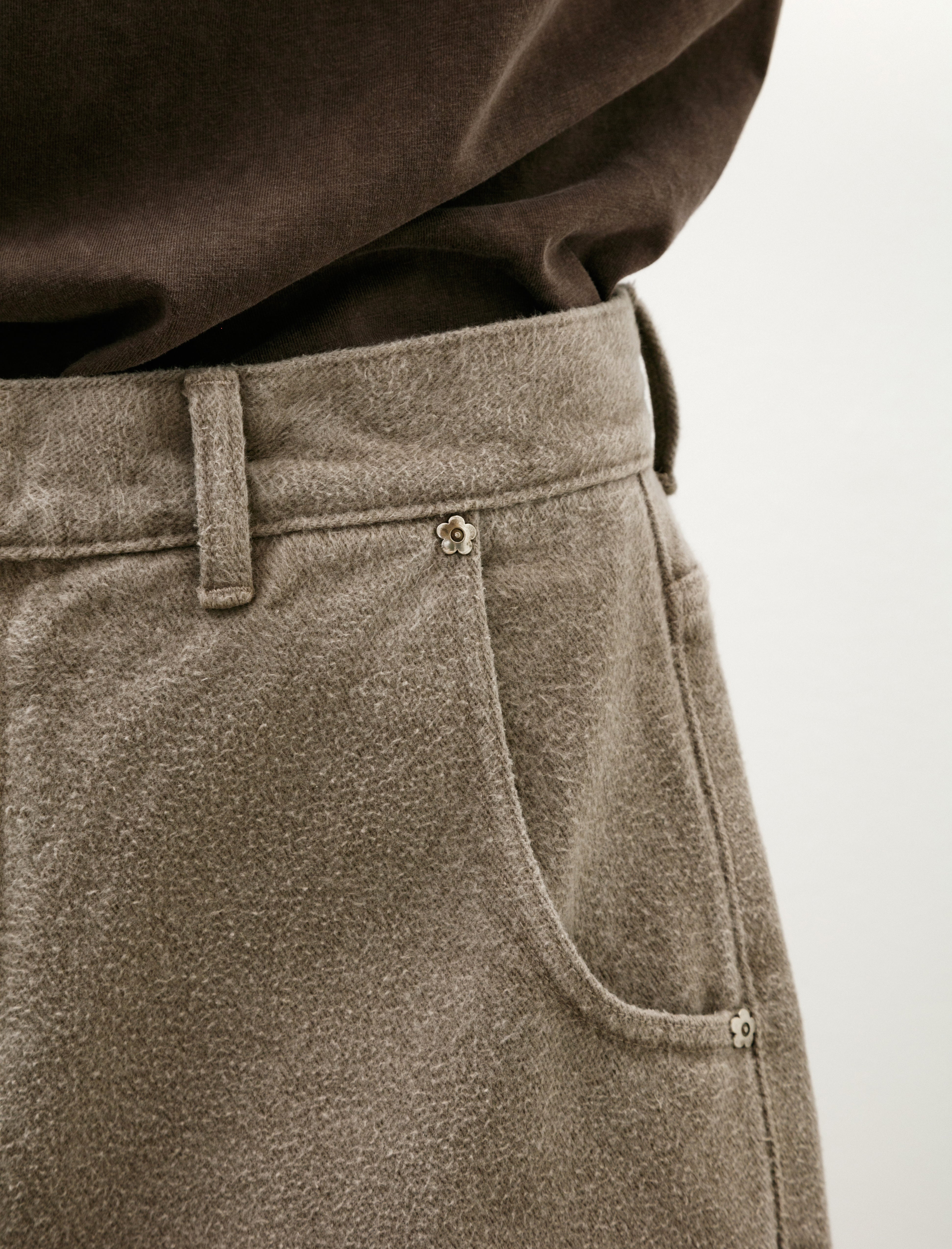 mfpen Straight Cut Jeans Brushed Mudstone