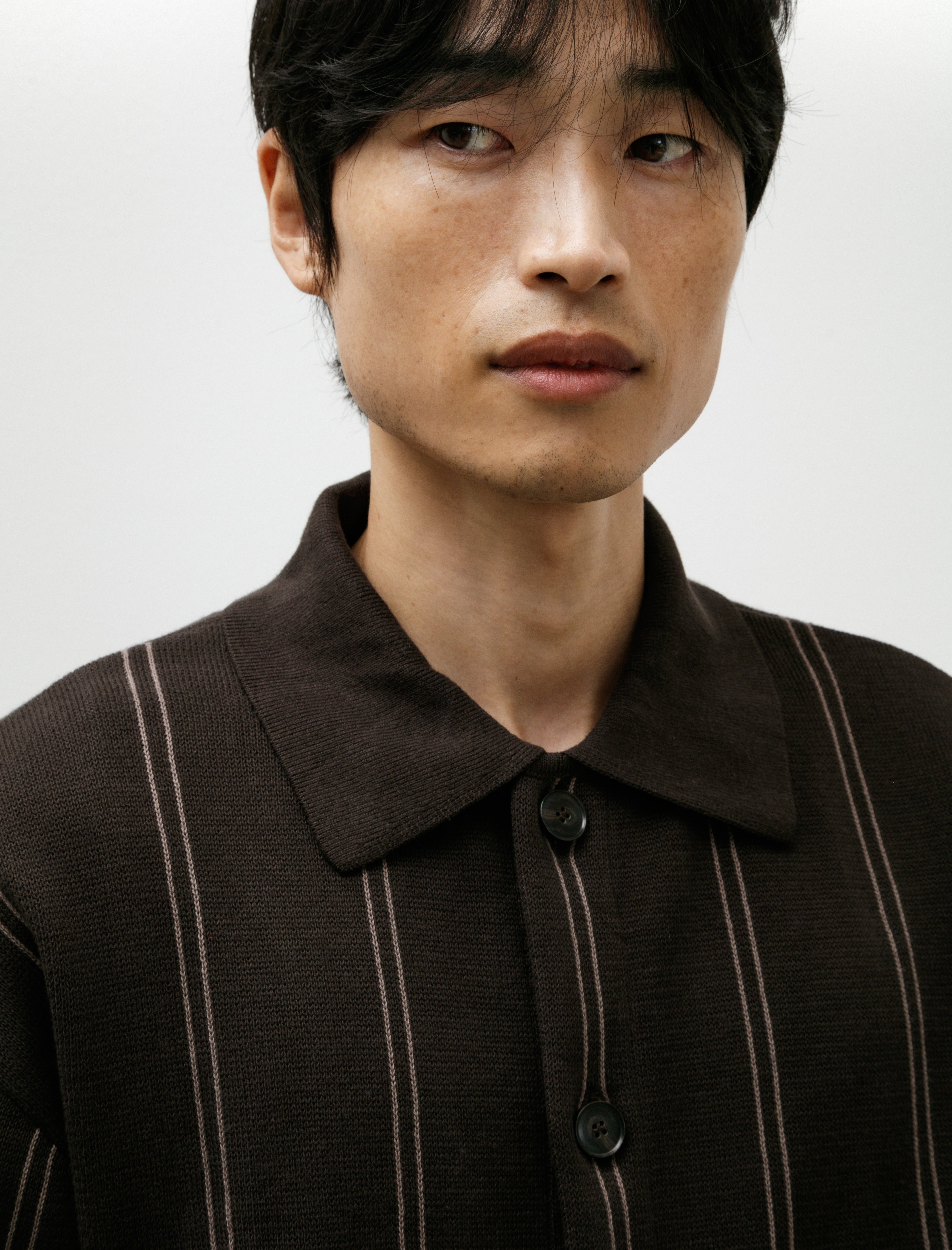 mfpen Formal Cardigan Biscuit Stripe