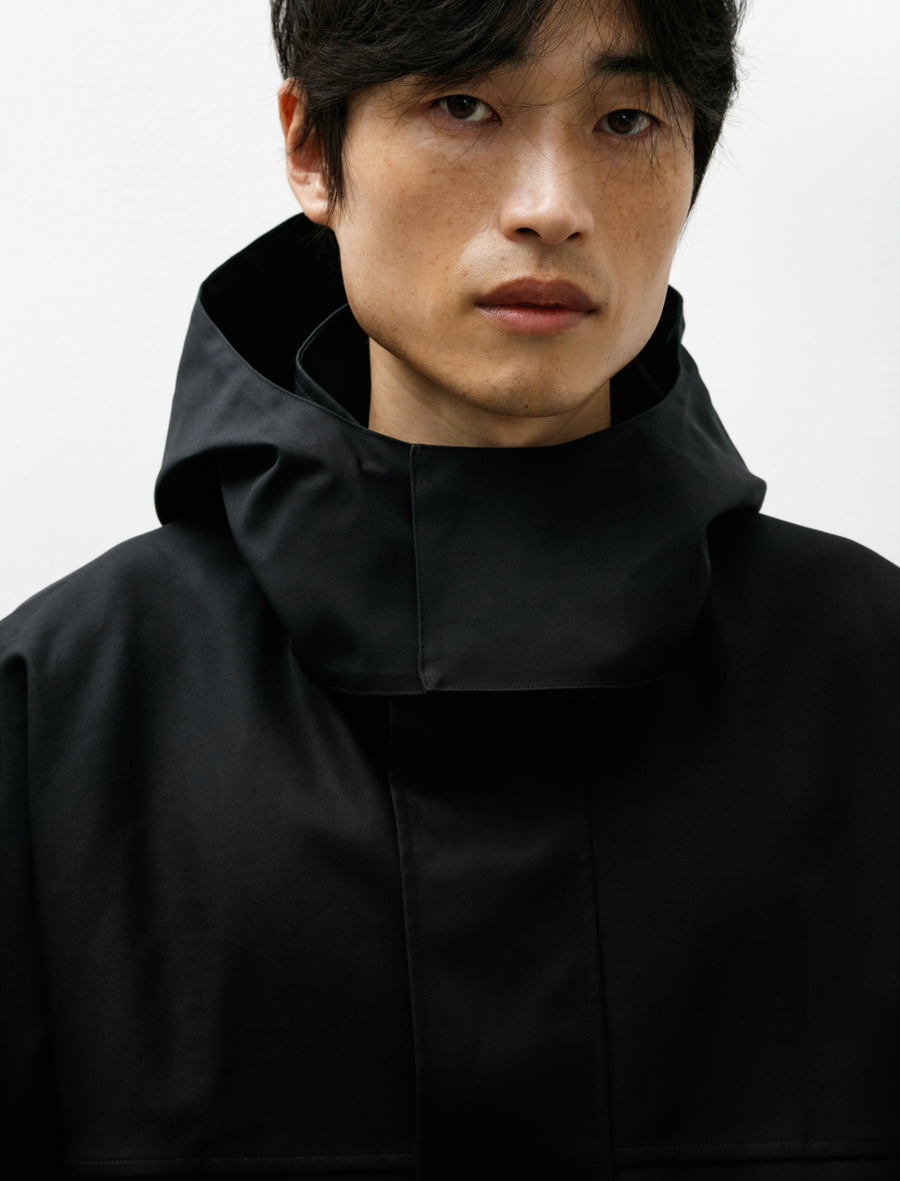 High Density Bonded Cotton Gabardine Blouson Dark Navy - Image 5