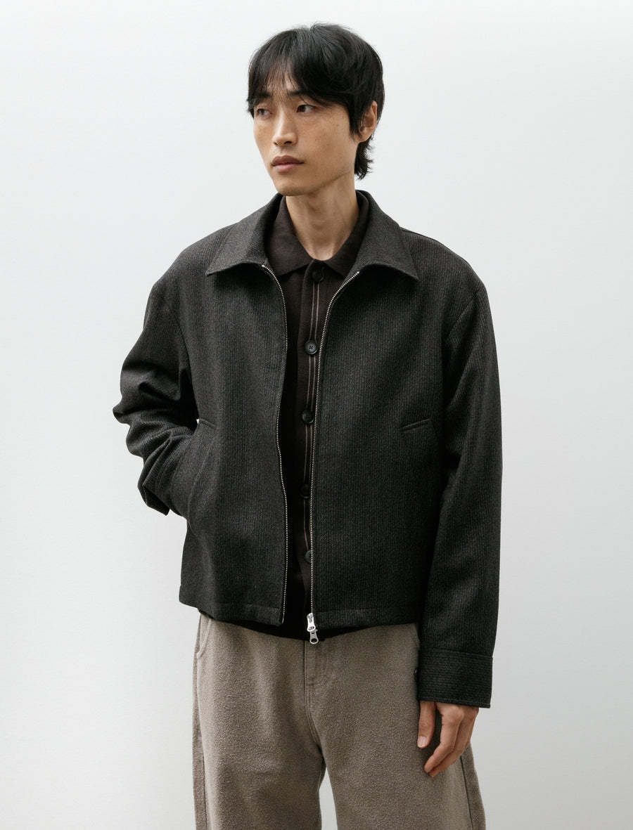 Mail Jacket Brown Melange Stripe - Image 4