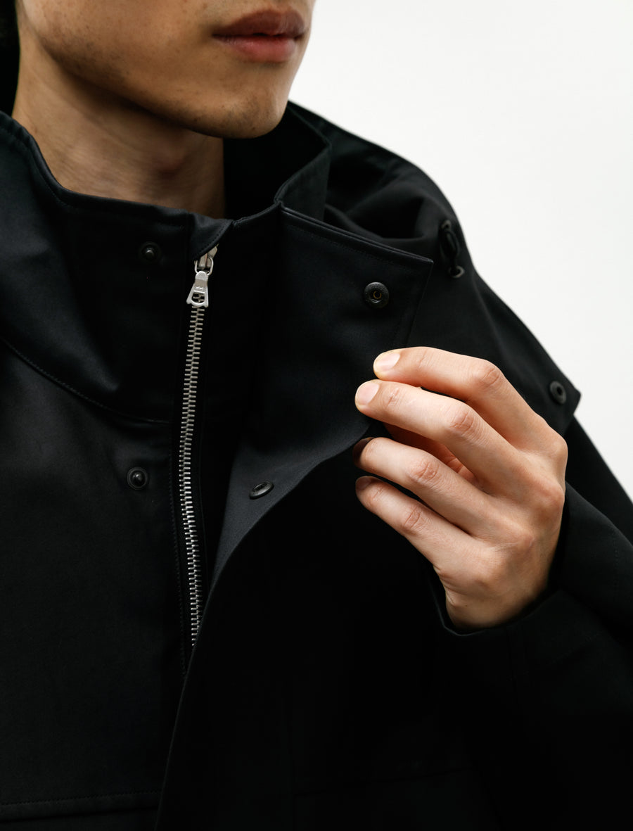 High Density Bonded Cotton Gabardine Blouson Dark Navy - Image 8