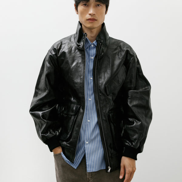 AURALEE 25AW HEAVY LAMB LEATHER BLOUSON3 AURALEE HEAVY LAMB