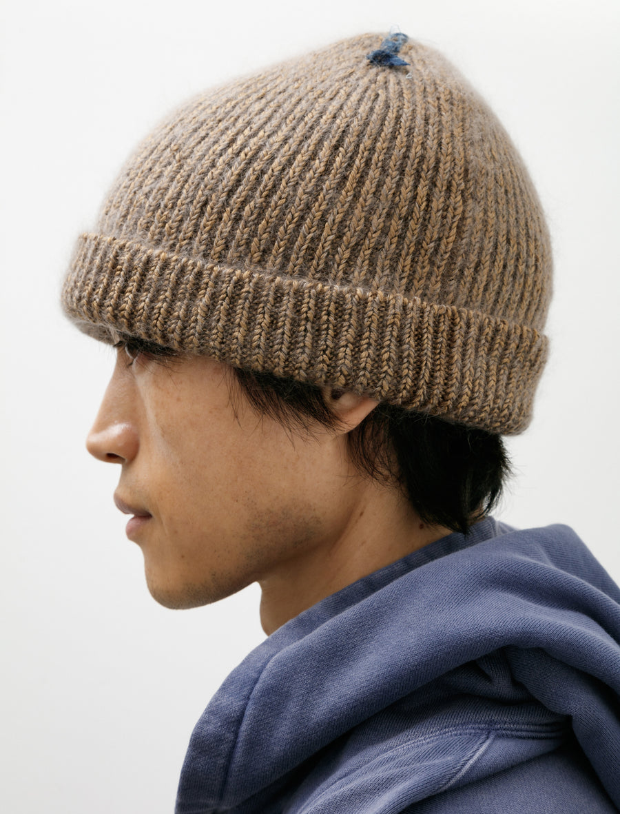 Silk Mohair Sparkle Beanie Tree Bark - Image 3