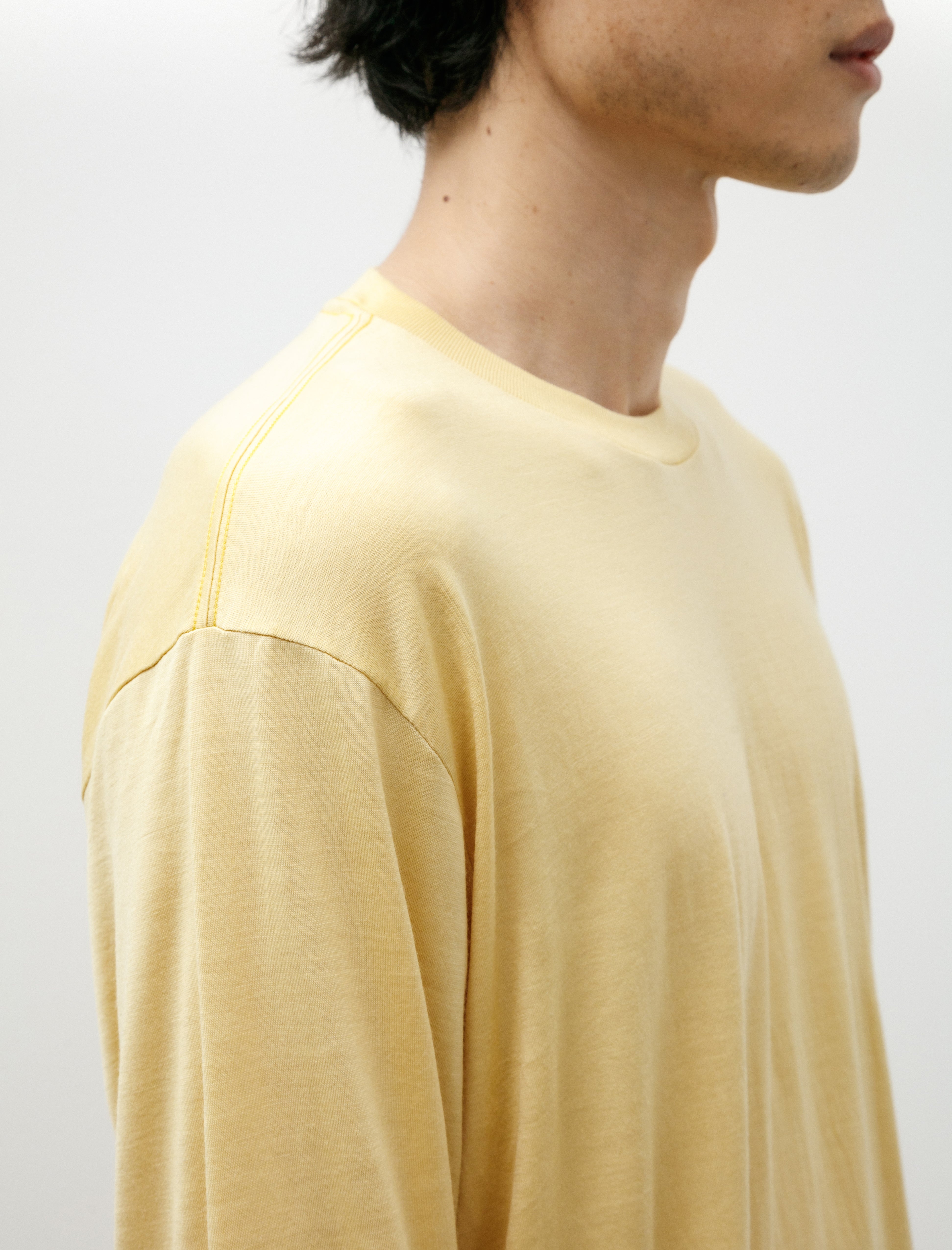 Auralee Wool Soft Jersey L/S Tee Mustard Yellow