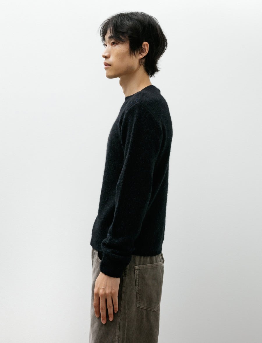 Cashmere Melange Knit P/O Top Navy Black - Image 3