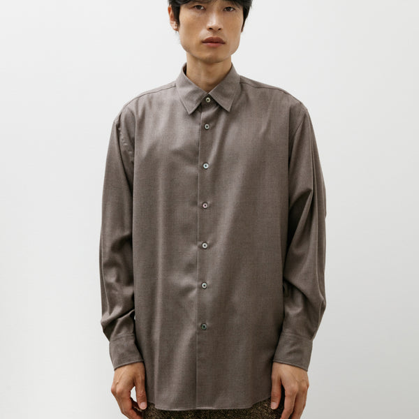 Auralee Super Light Wool Shirt Brown – Neighbour