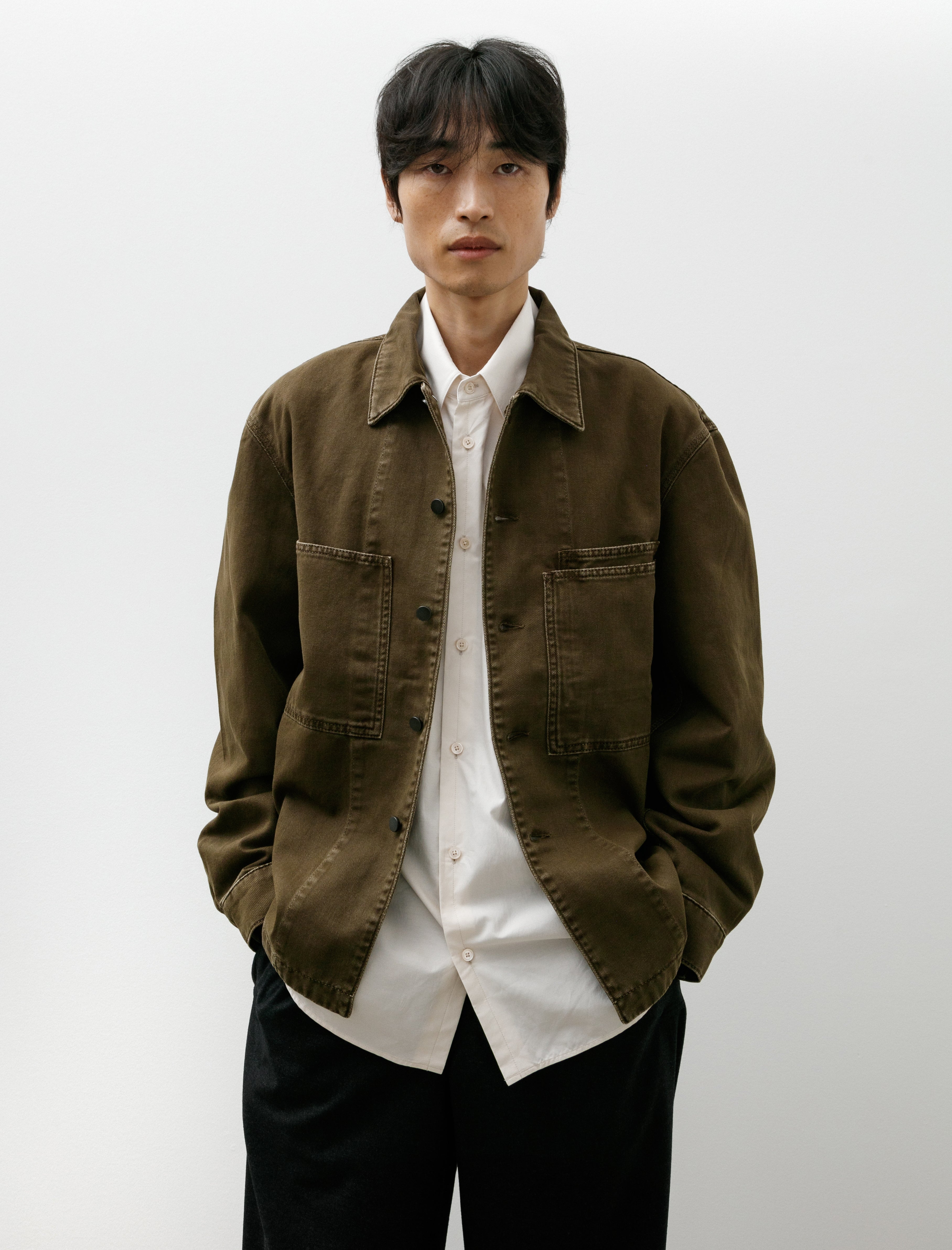 Lemaire Workwear Overshirt Moss Green