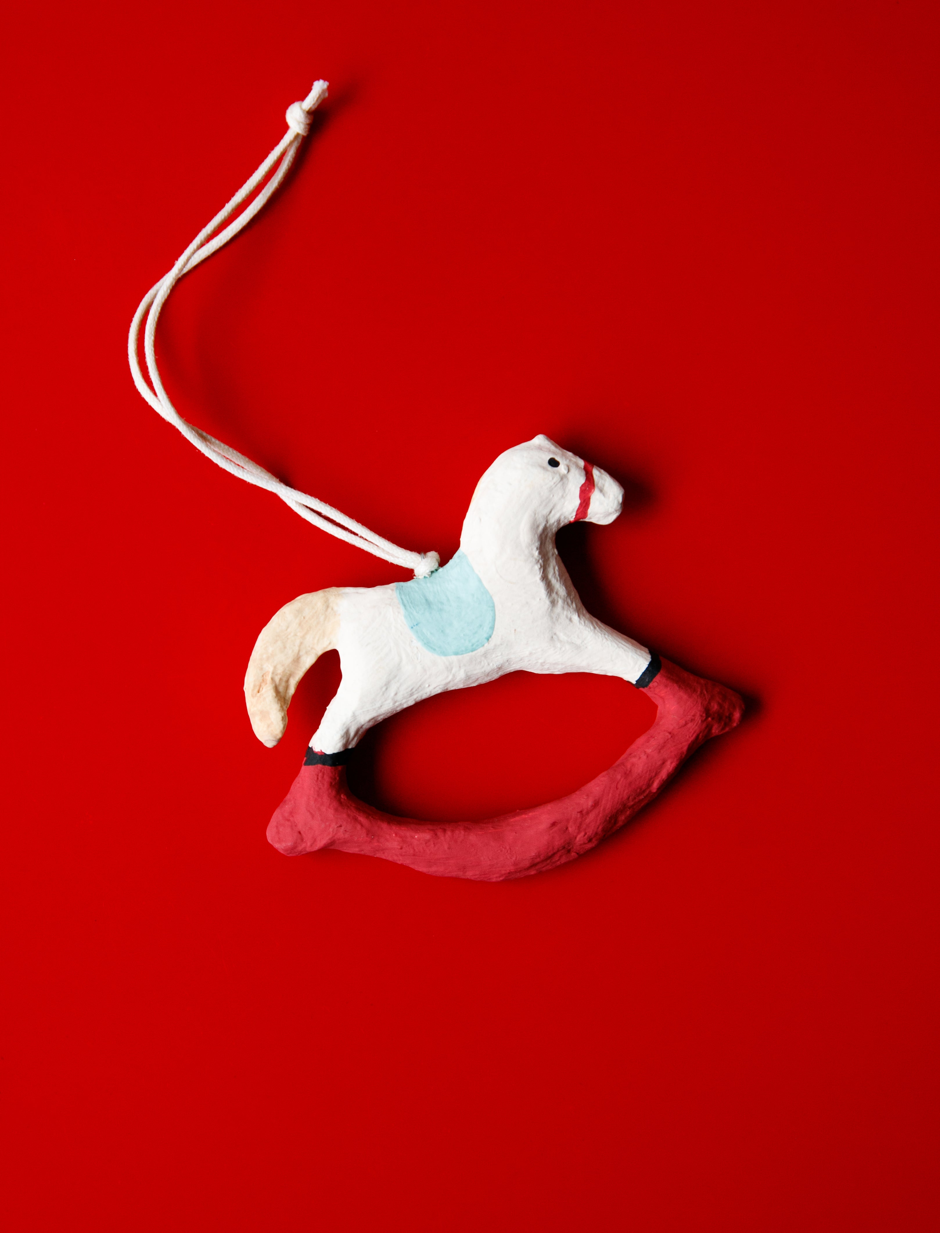 Fog Linen Holiday Ornaments Rocking Horse