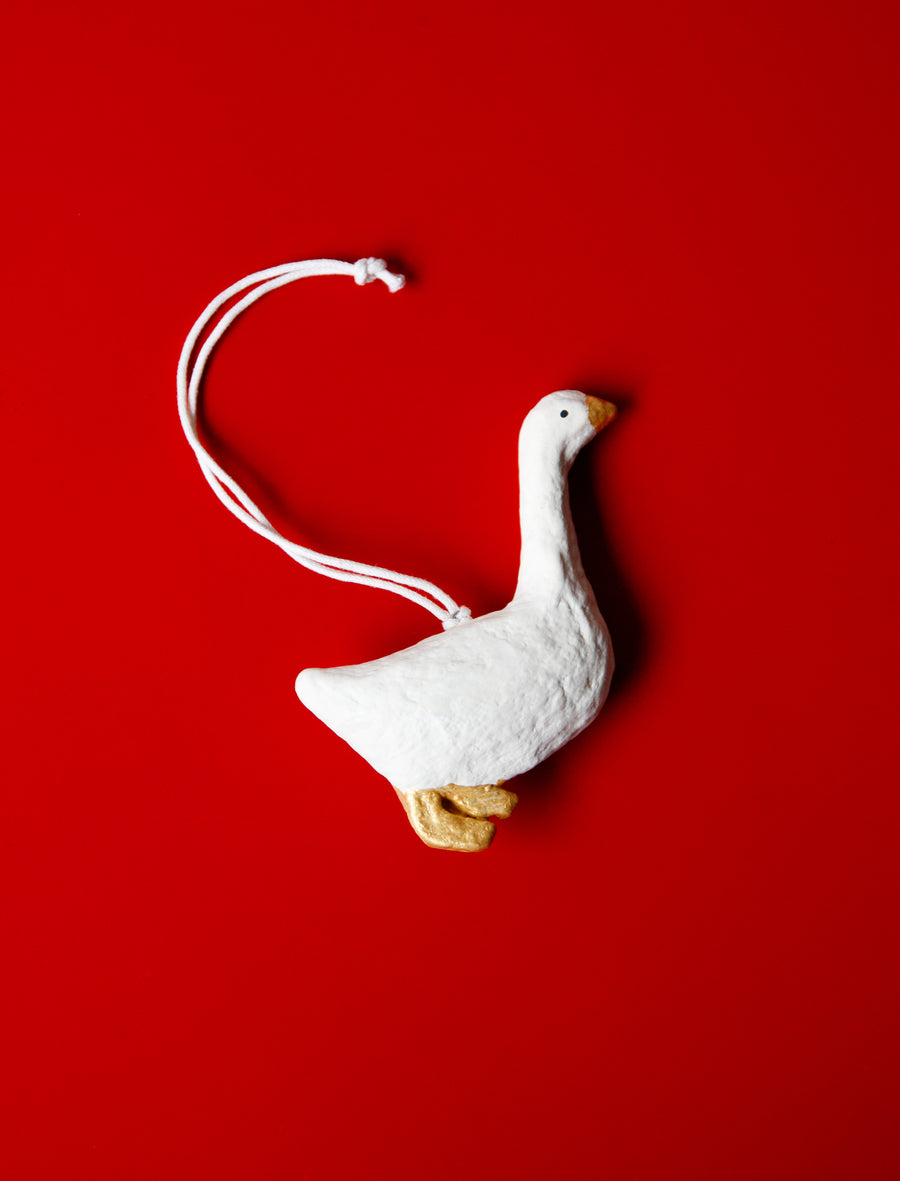 Papier Maché Ornament Duck - Image 1