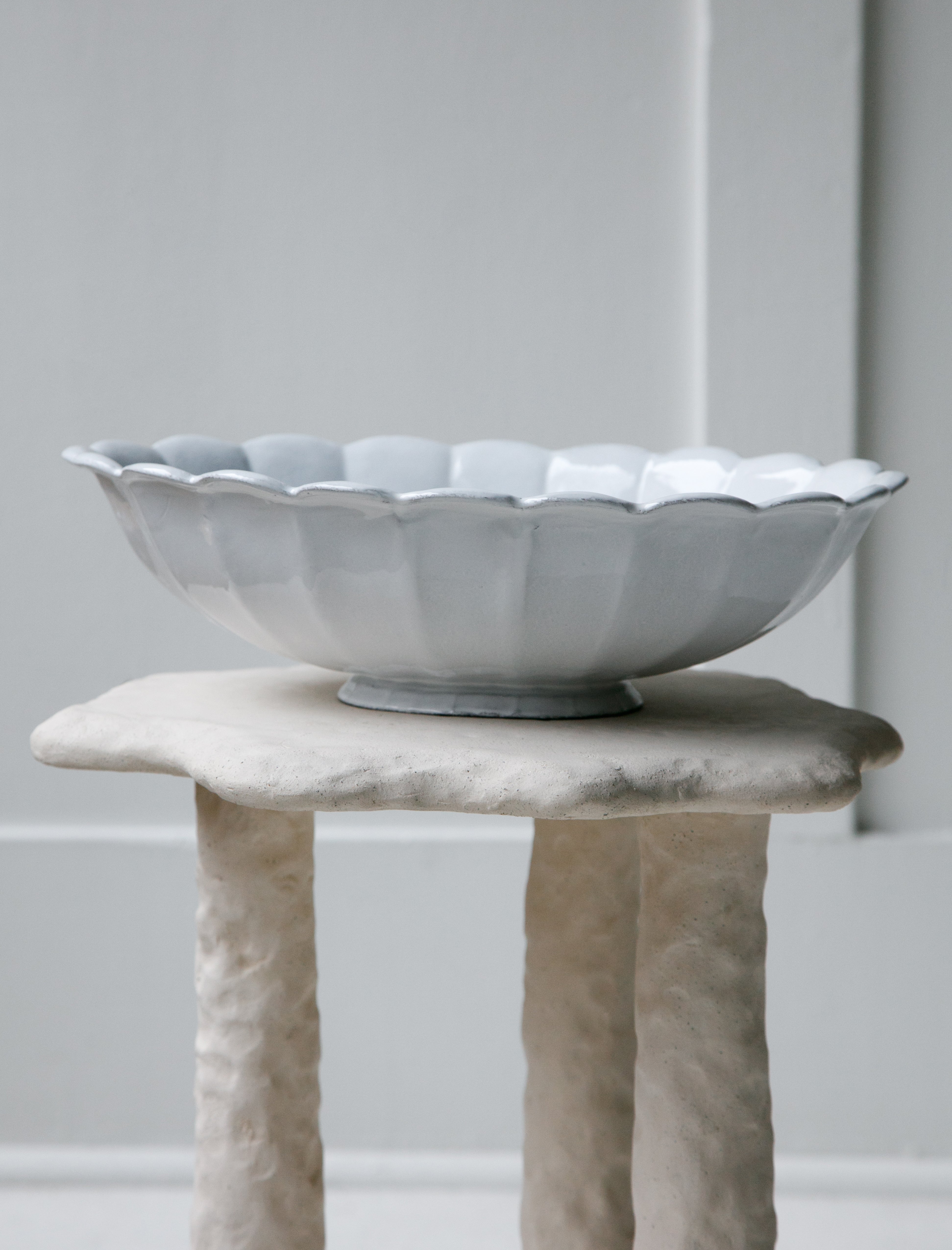 Astier de Villatte Marguerite Large Platter On Low Stand