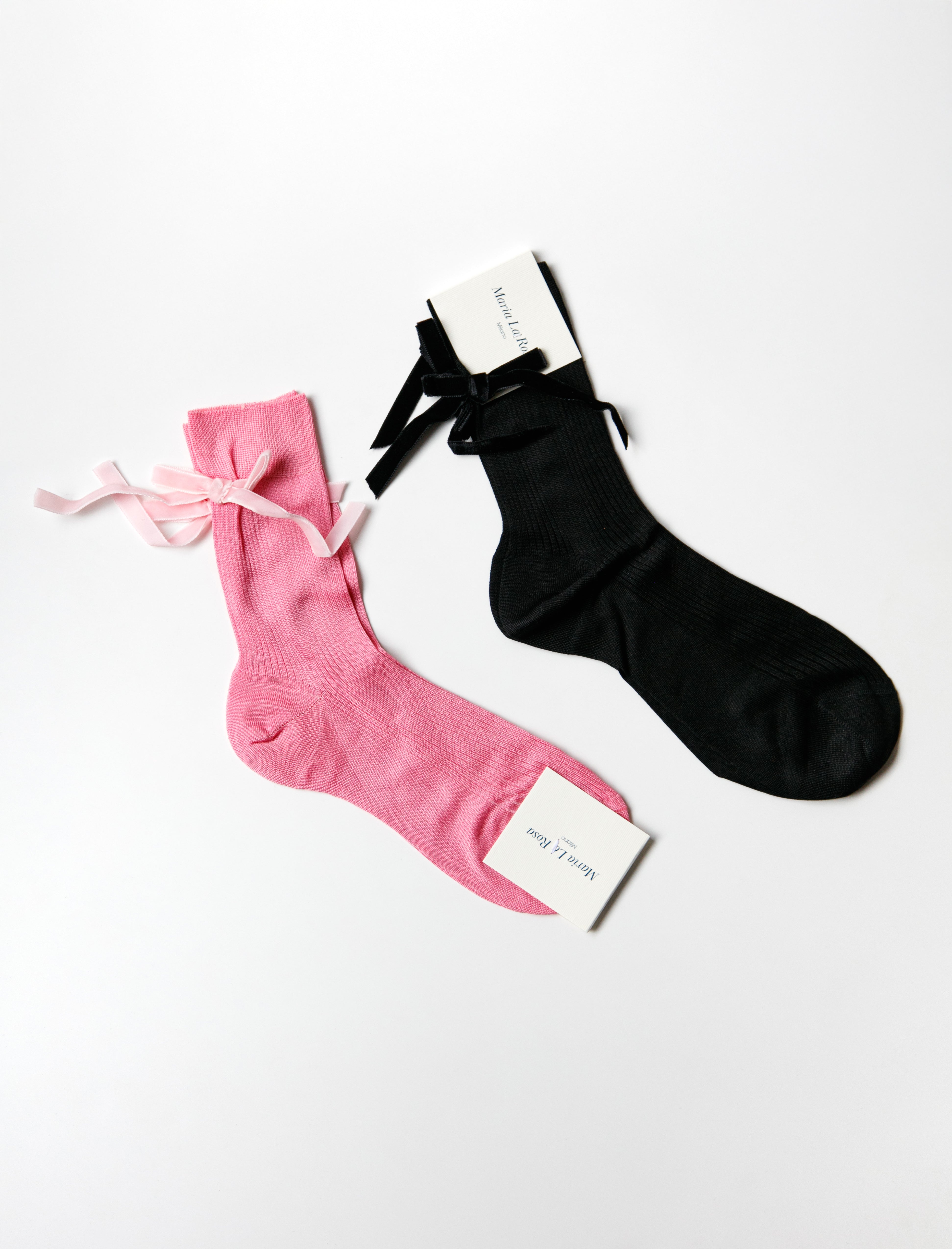 Maria La Rosa One Ribbed Velvet Bow