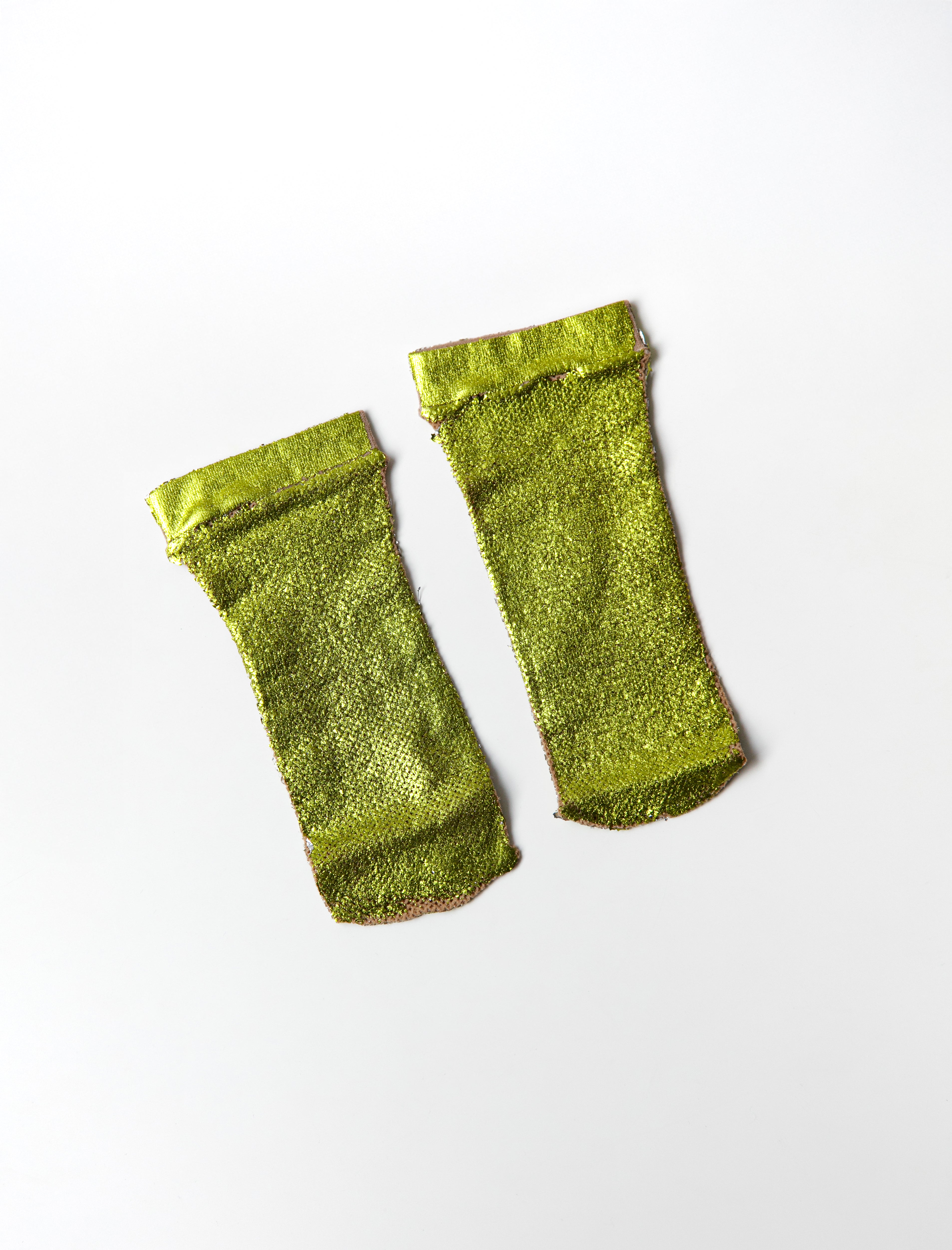 Maria La Rosa Net Laminated Socks Lime
