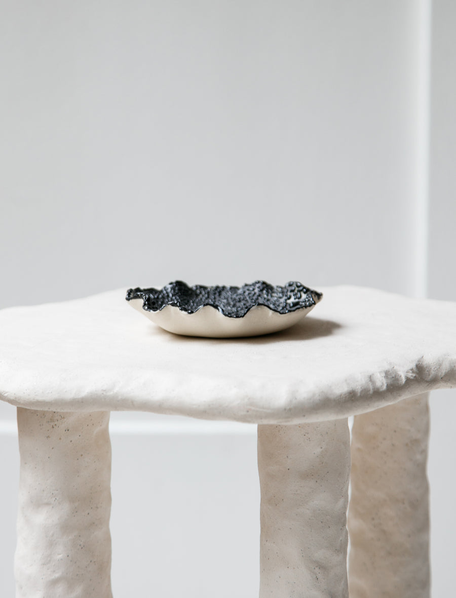 Ruffle Dish Black Lichen #5 - Image 2