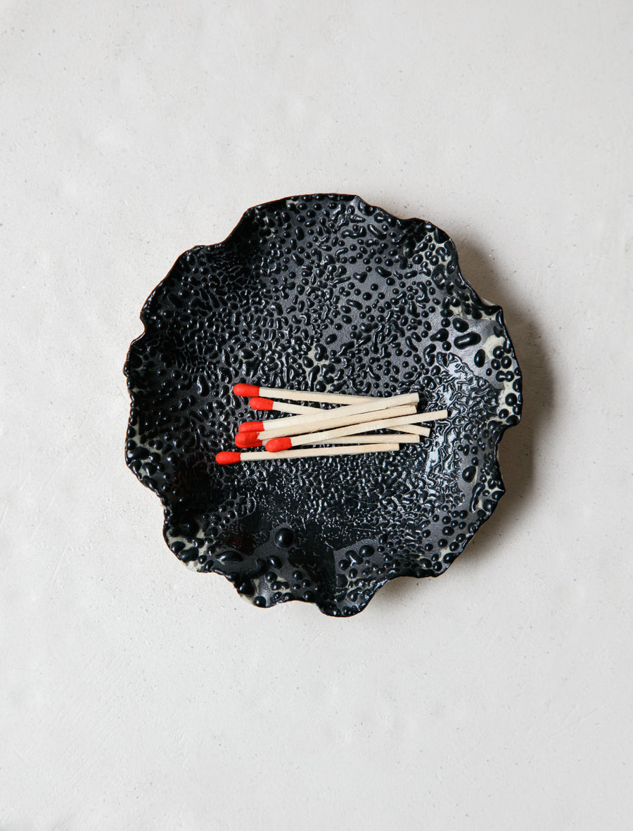 Ruffle Dish Black Lichen #5 - Image 3
