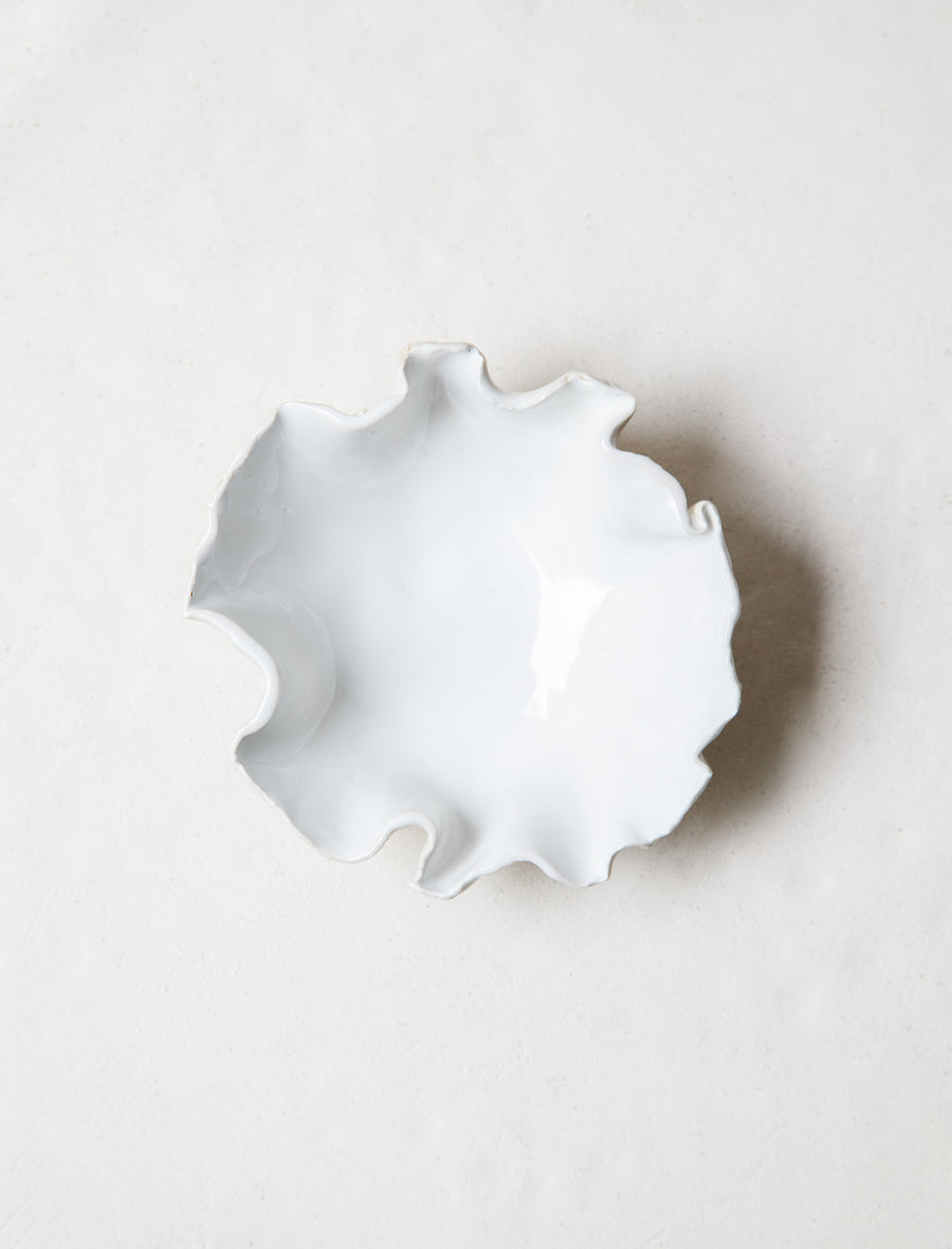 White Ruffle Dish #3 - Image 1