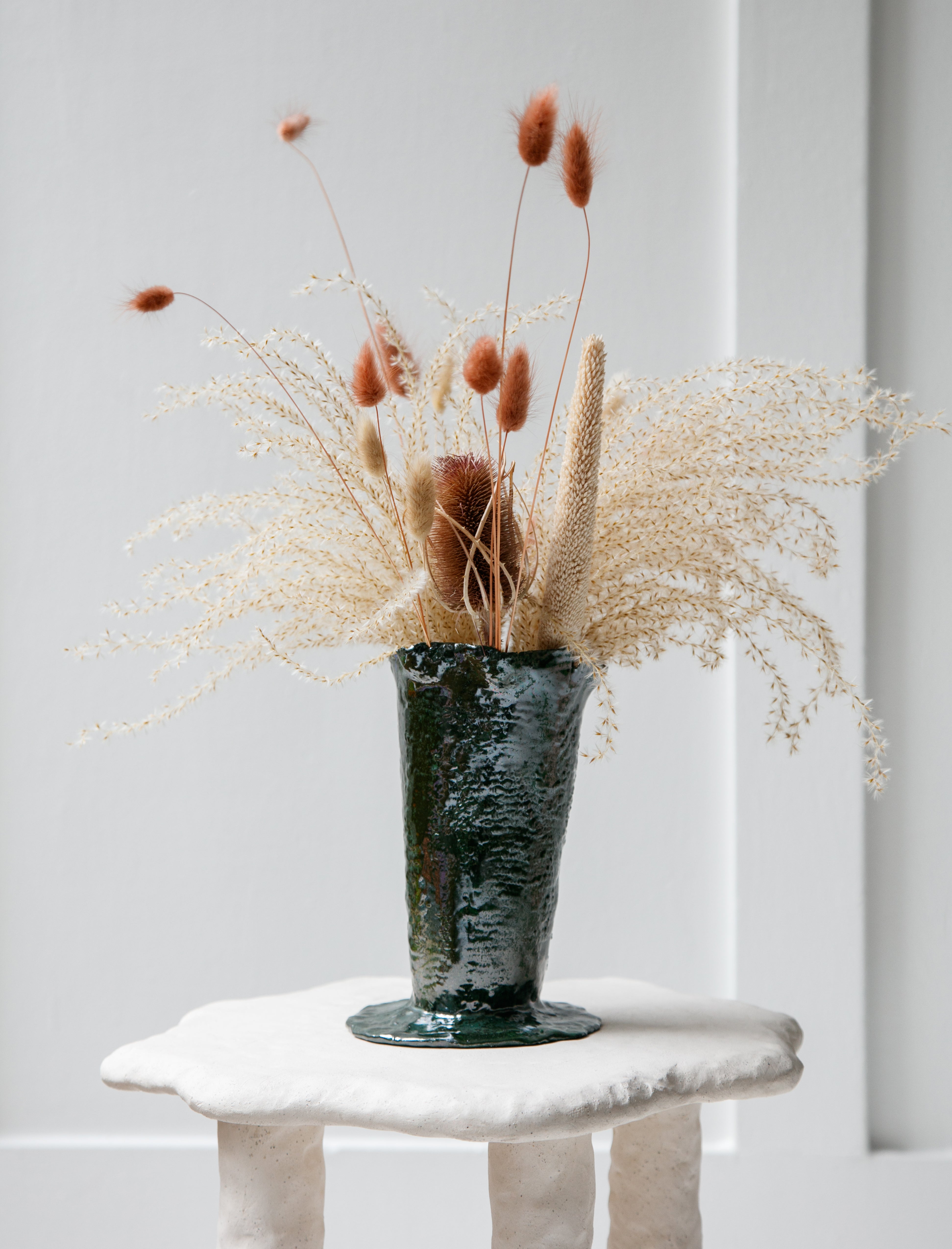 Nathalee Paolinelli Conical Vase Metallic Green #15