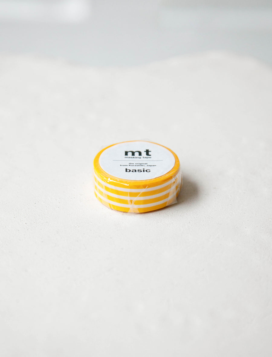 MT Washi Tape Border Stripe Dandelion - Image 1