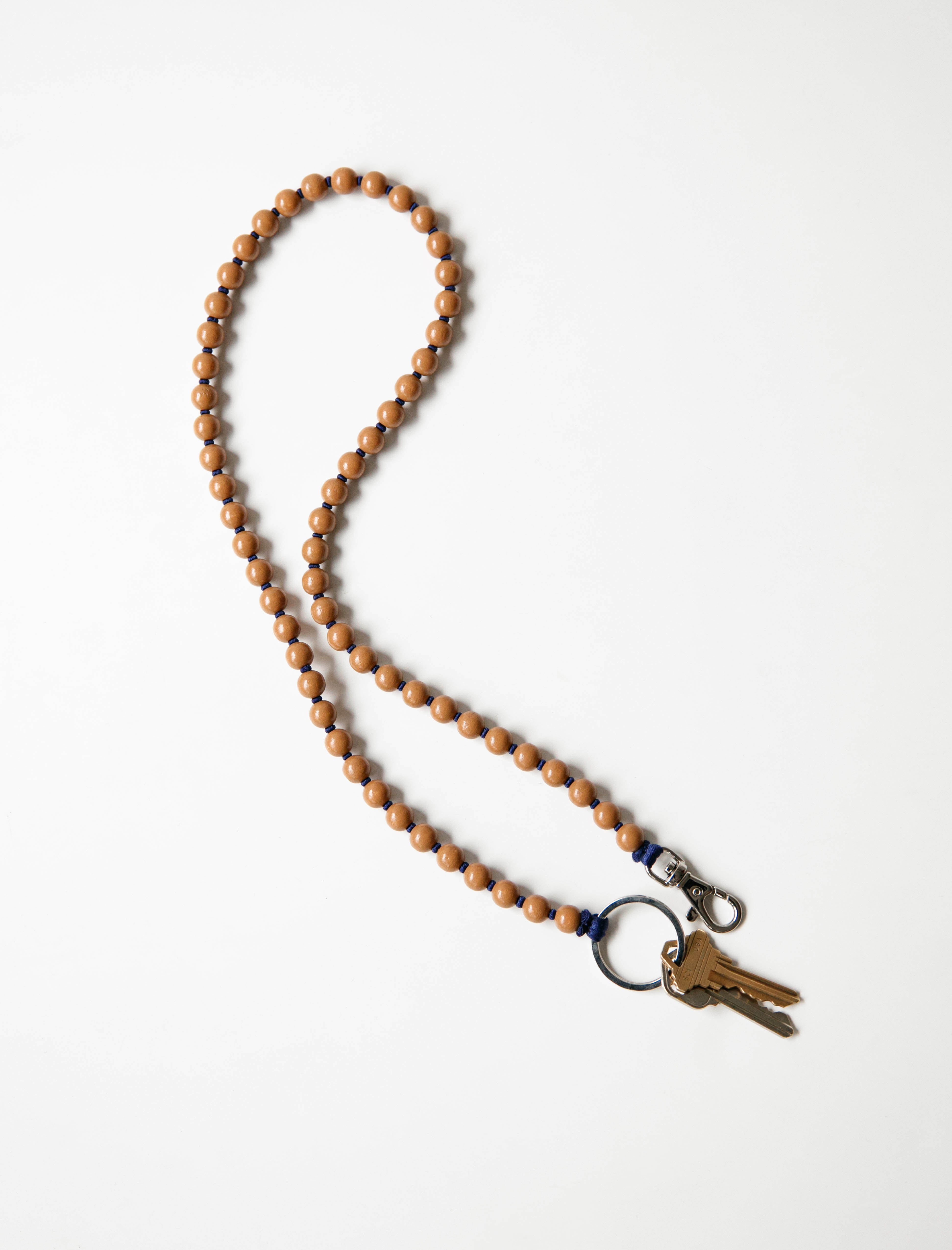 Ina Seifart Perlen Keyholder Long Mocha/Navy