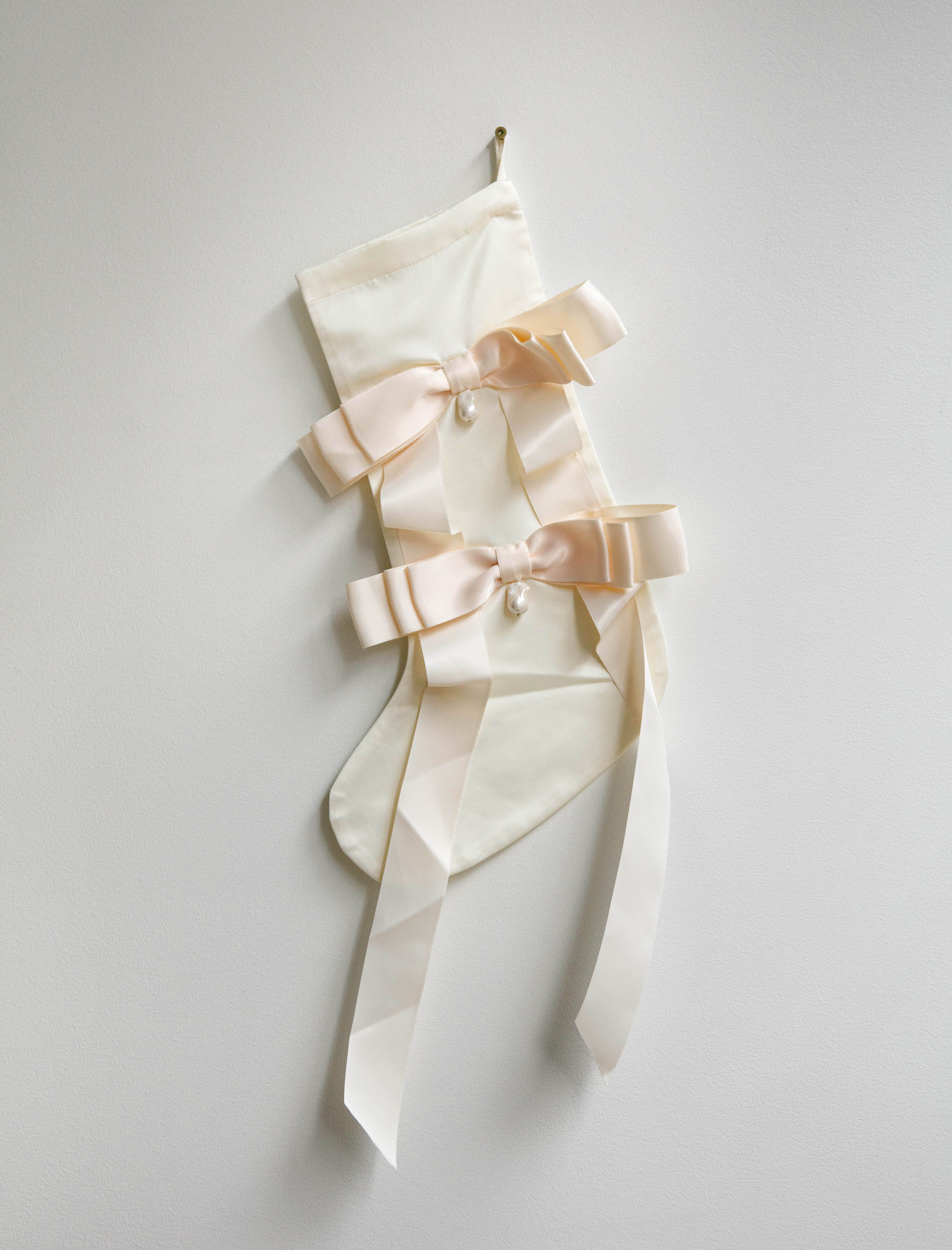 Gohar World Holiday Stocking Ivory