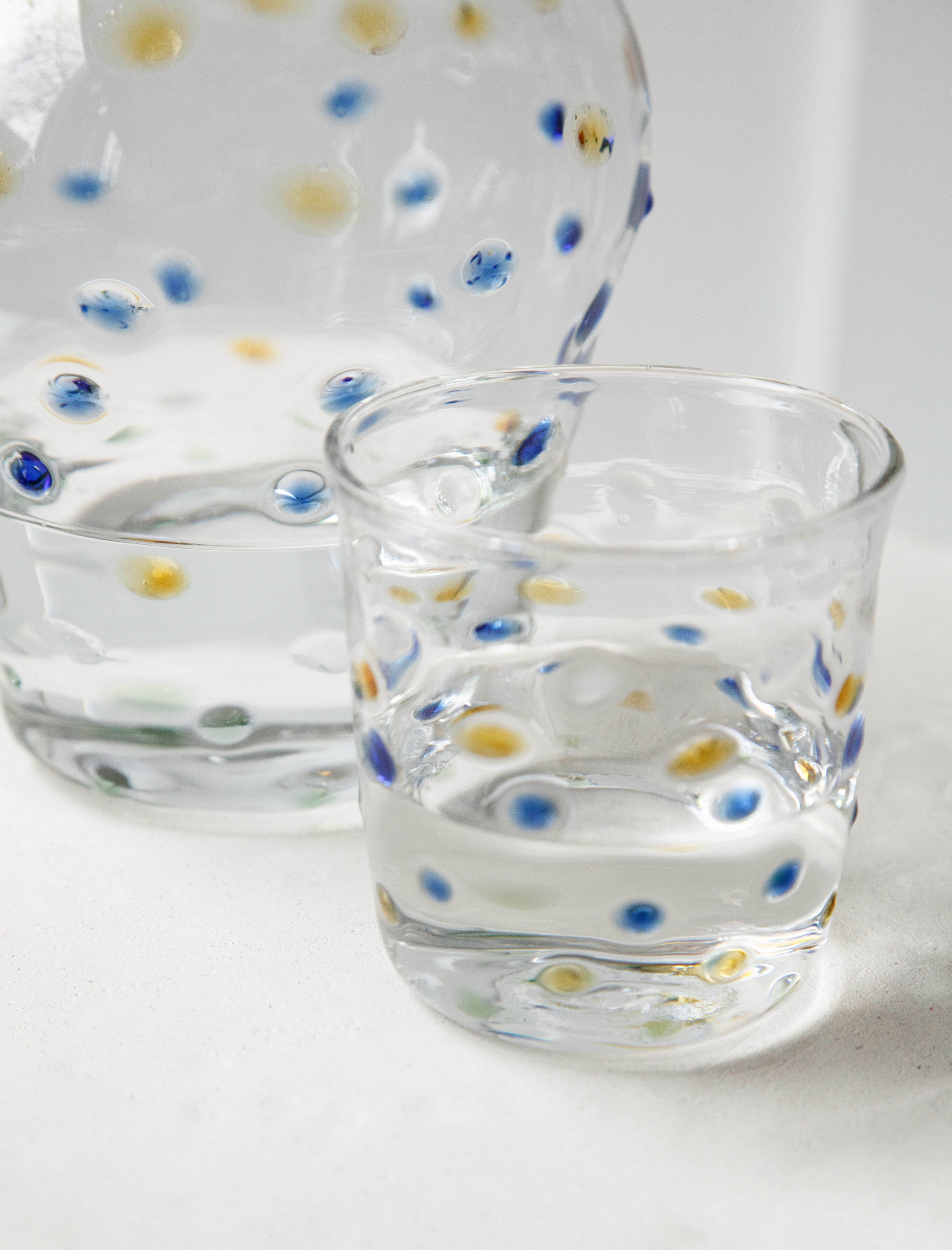 Gohar World Bedside Carafe Egyptian Glass Multi