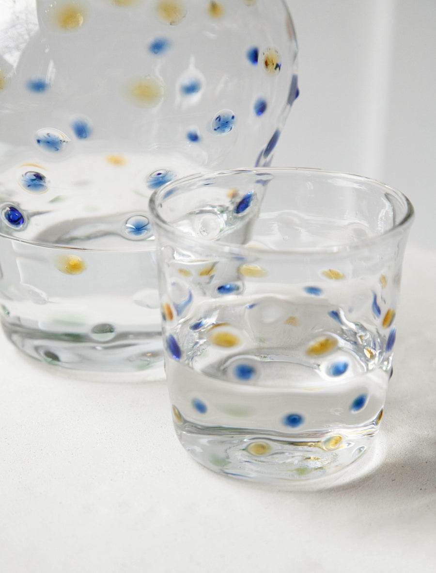 Bedside Carafe Egyptian Glass Multi - Image 3