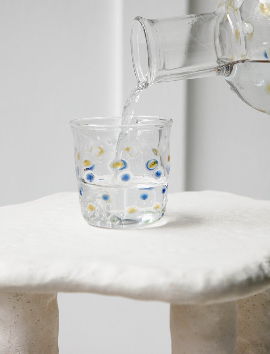 Bedside Carafe Egyptian Glass Multi - Image 4