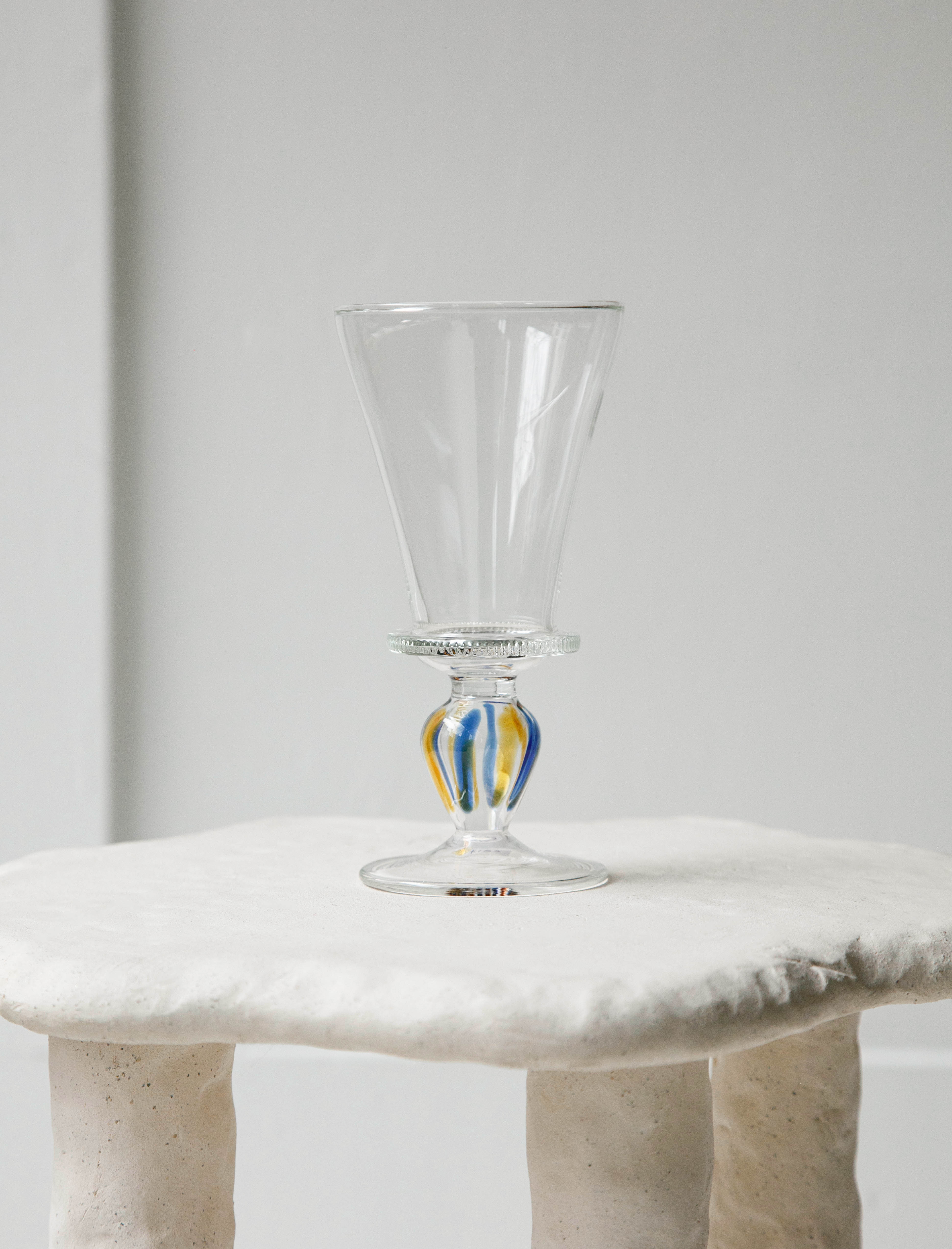 Gohar World Wine Glass Alexandria Amber/Blue