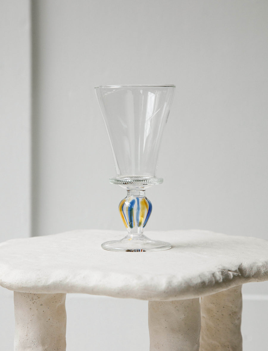 Wine Glass Alexandria Amber/Blue - Image 1