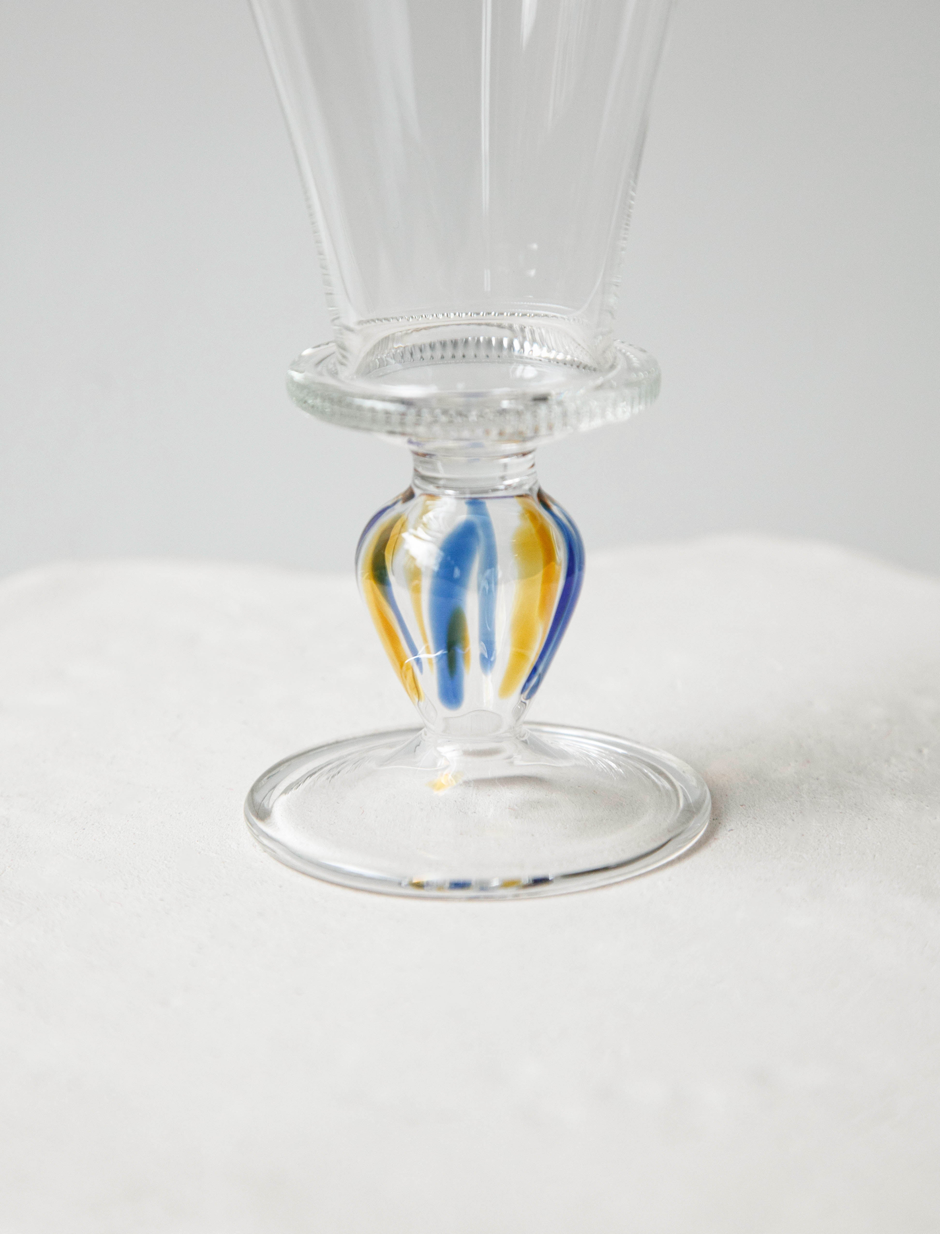 Gohar World Wine Glass Alexandria Amber/Blue