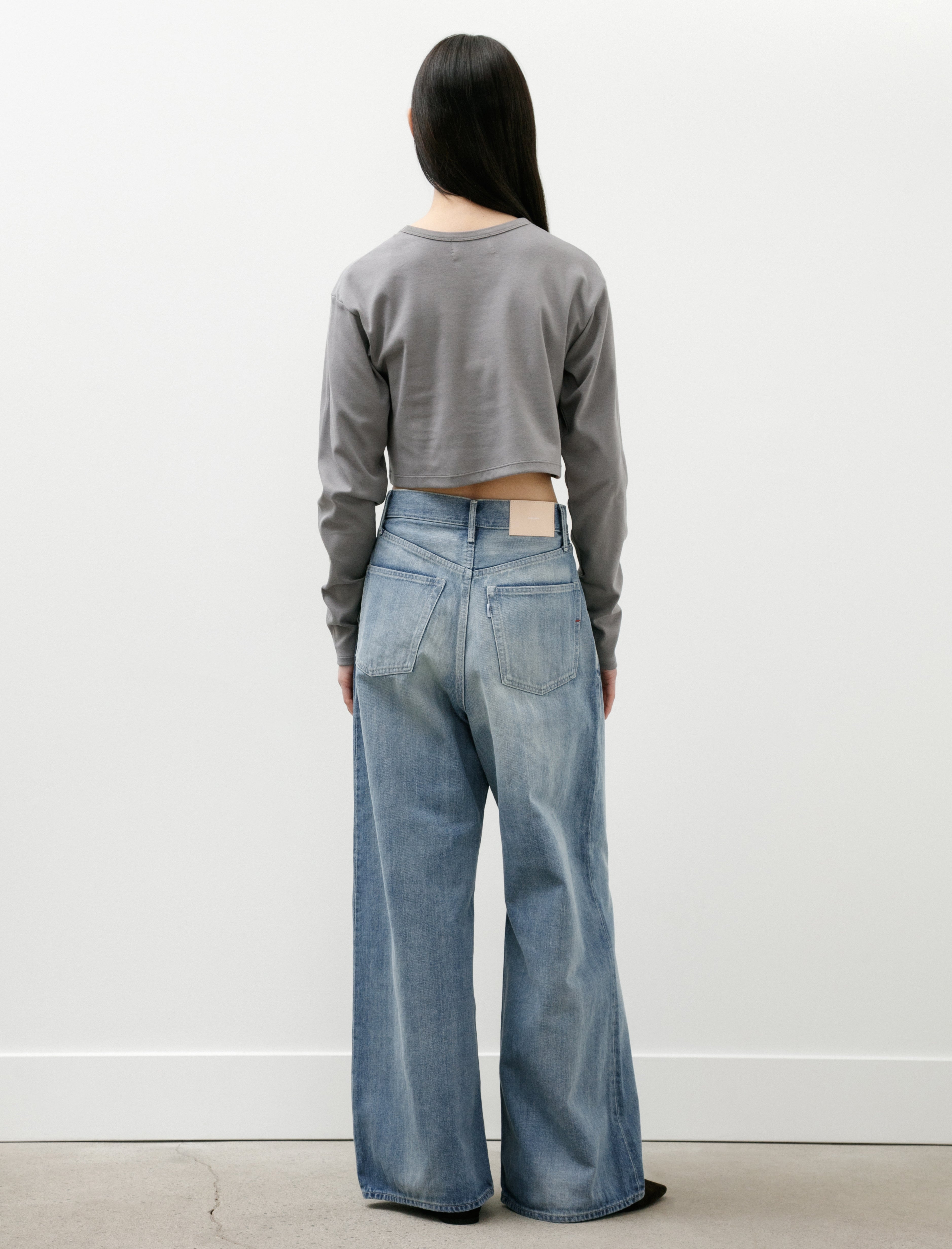 Graphpaper Selvedge Denim Two Tuck Wide Pants Indigo Light Fade