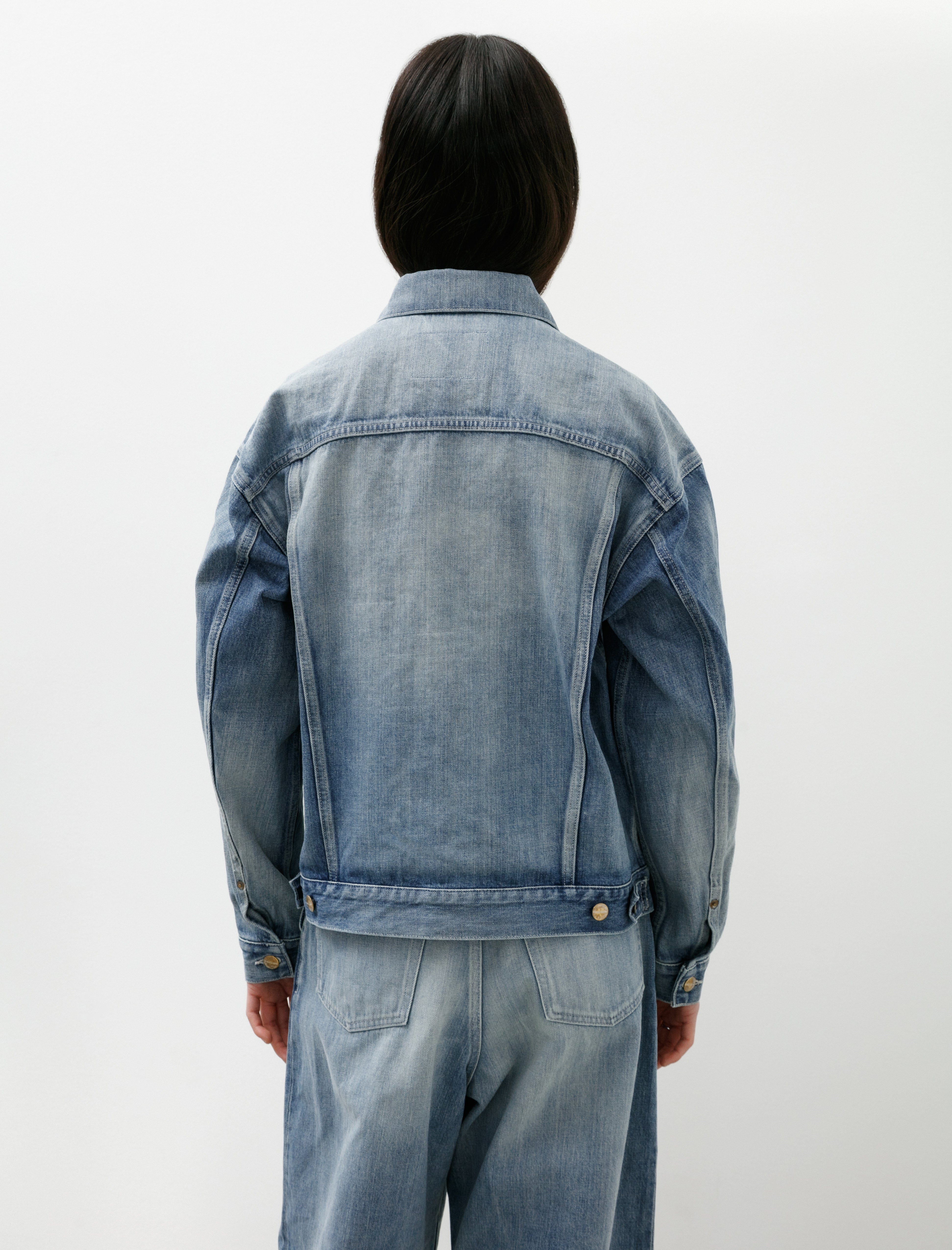 Graphpaper Selvedge Denim Trucker Jacket Indigo Light Fade
