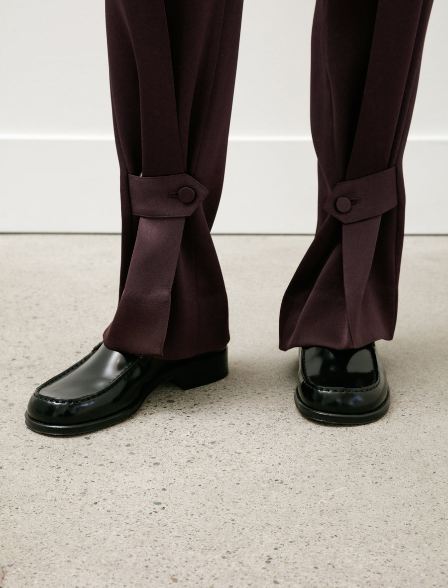 Satin Cargo Pants Burgundy - Image 8
